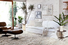 Alfombra de lana tejida a mano, estilo shag orgánico moderno a medida