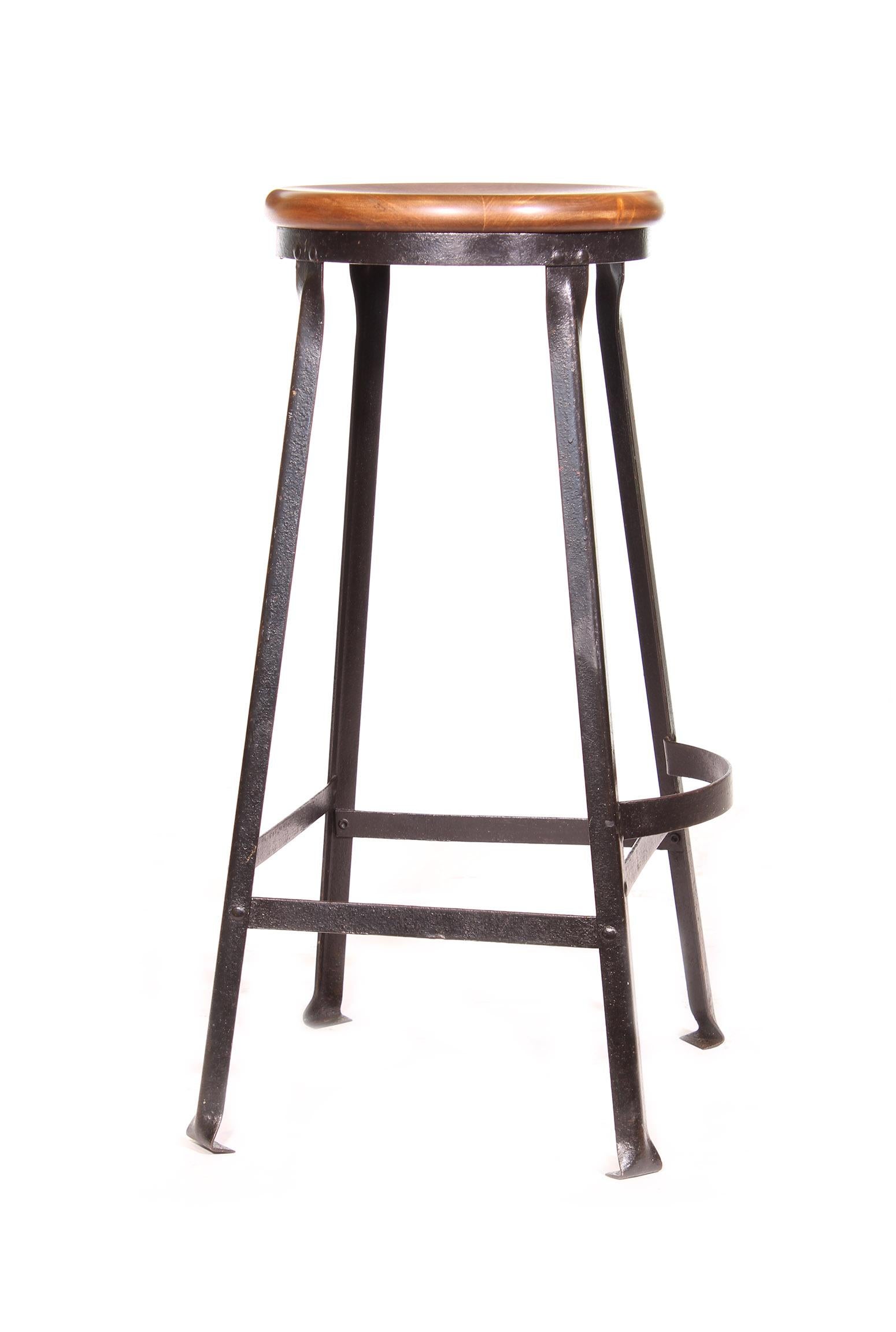 1950s factory barstool