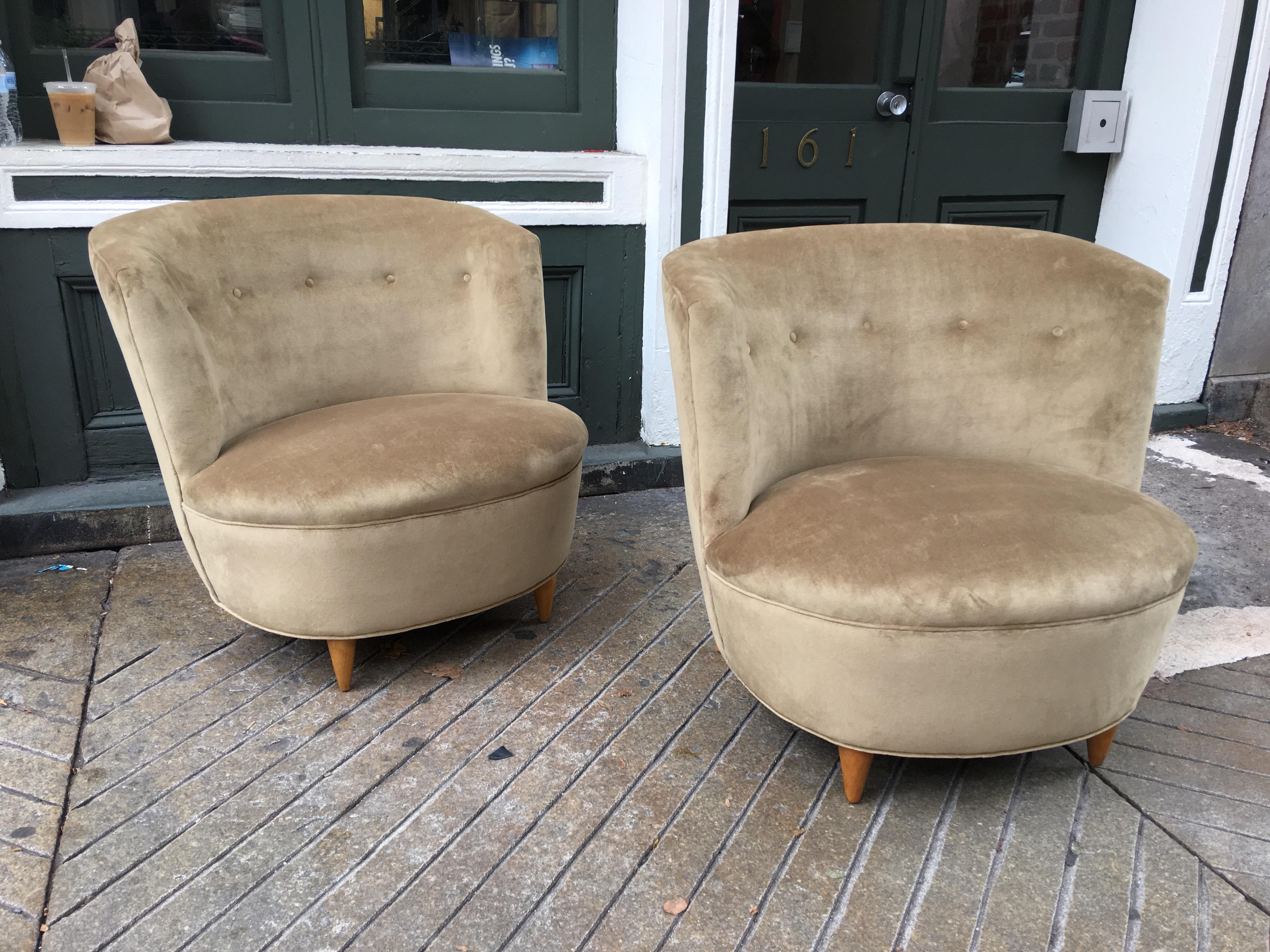 American Barrel Chairs in the Style of Billy Haines