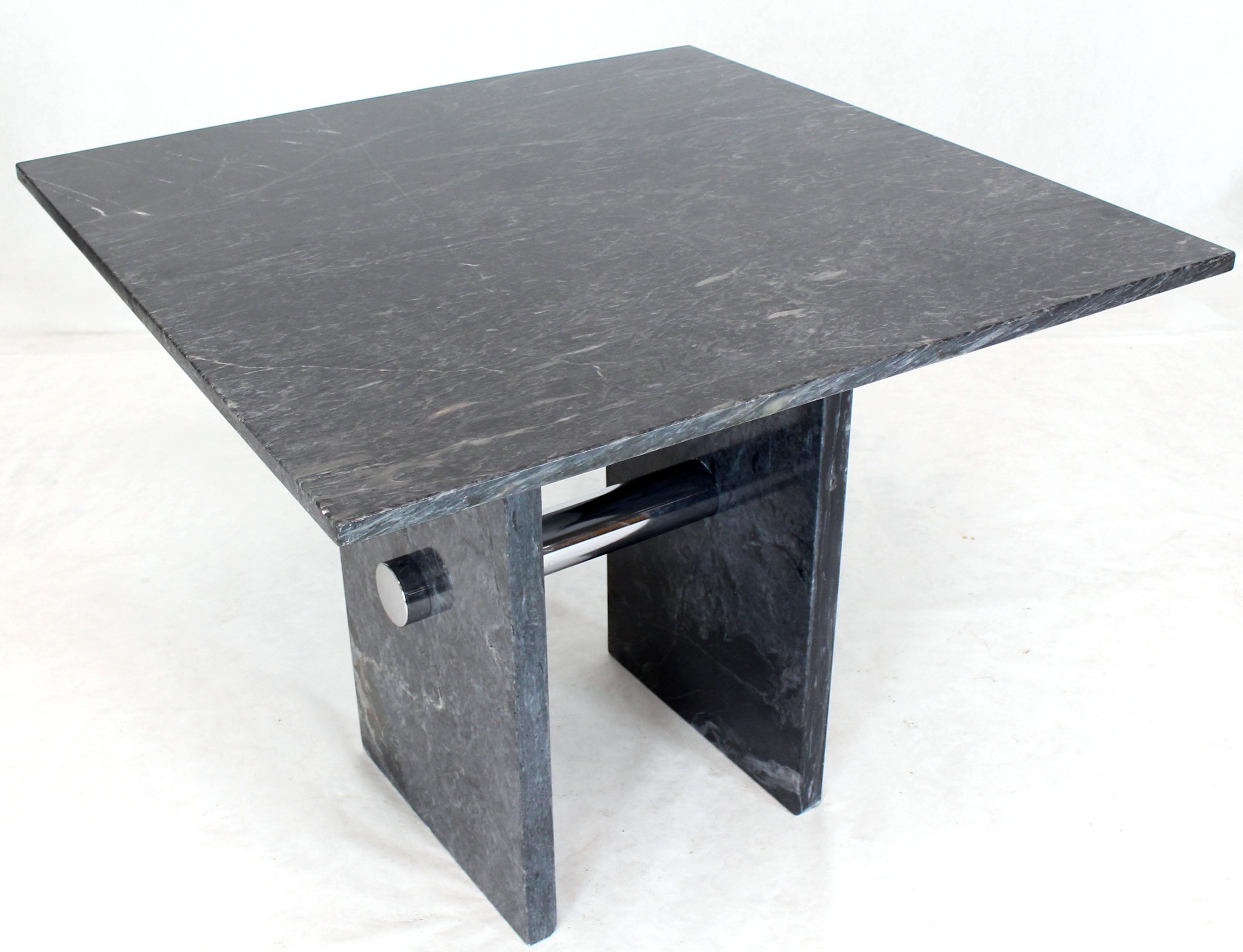 black square table