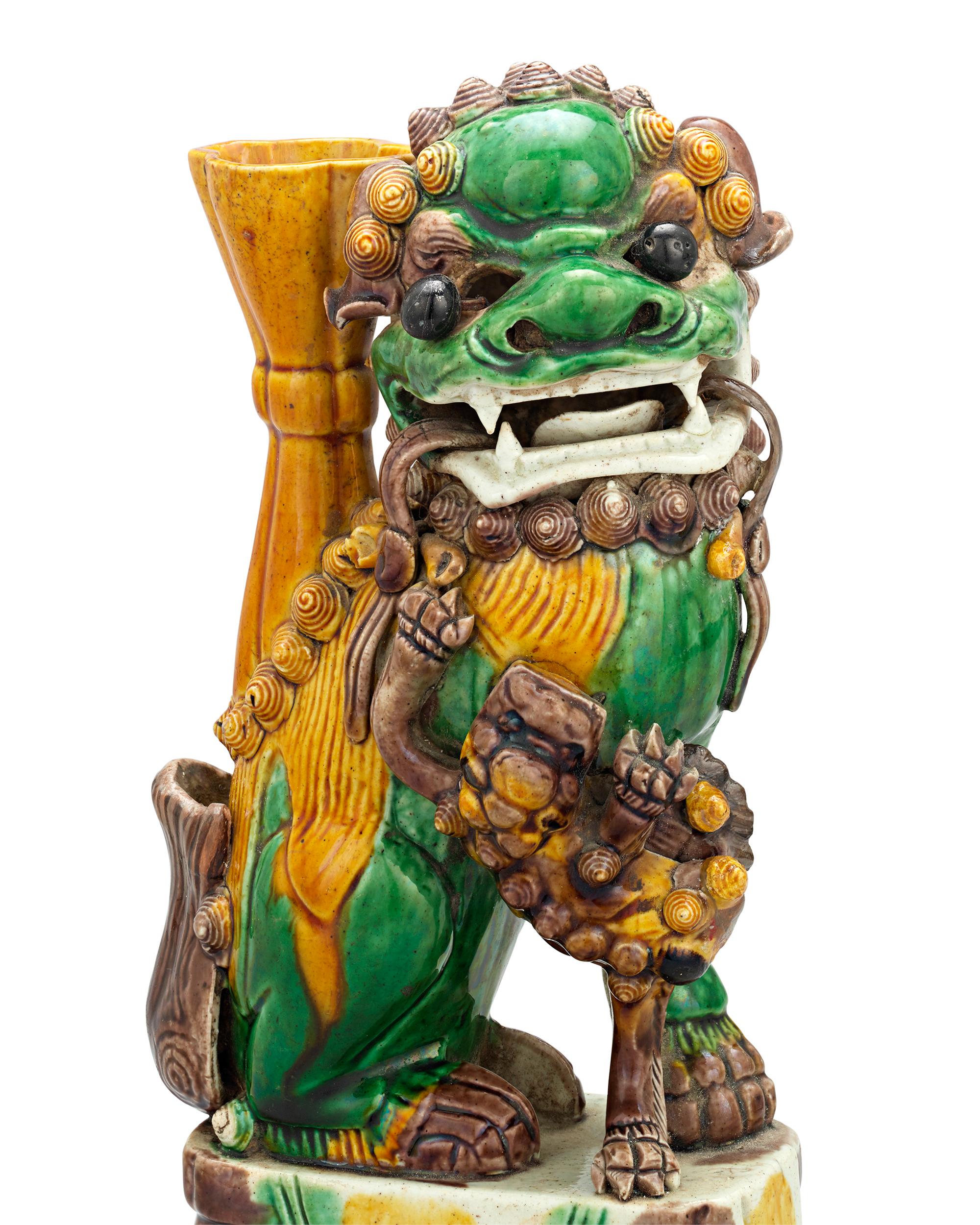 20th Century Qing Dynasty Chinese Foo Dog Totems