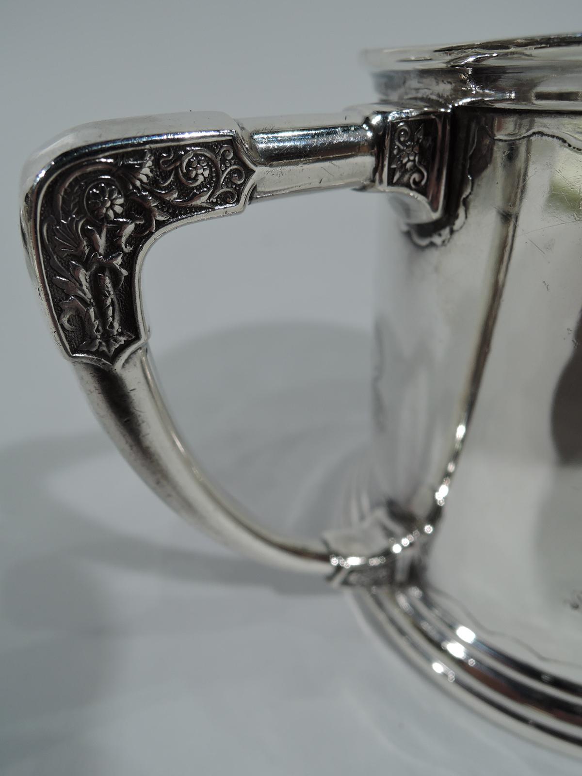 Stylistically Advanced Art Nouveau Sterling Silver Baby Cup by Whiting In Excellent Condition In New York, NY