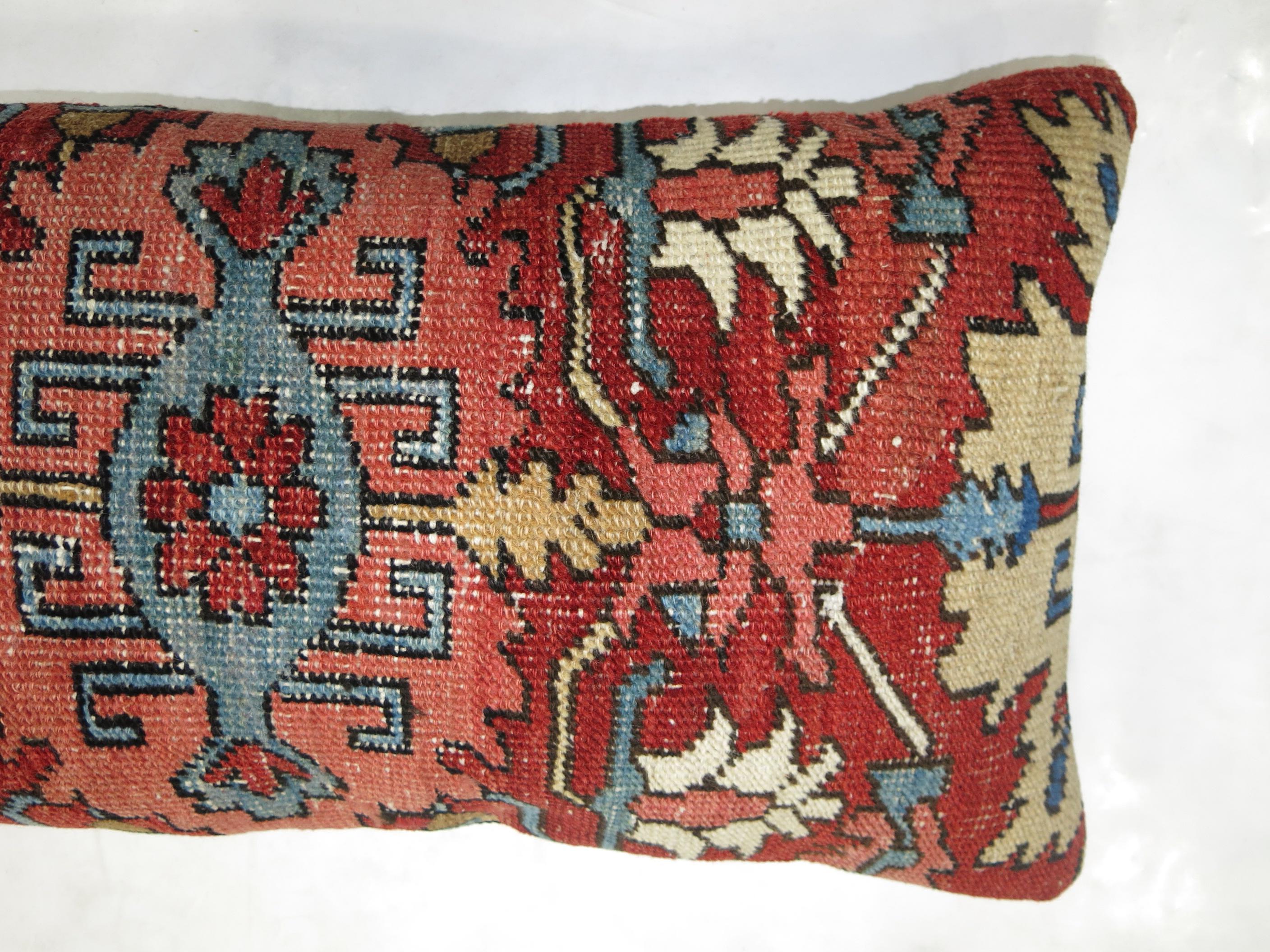 Antique Persian Serapi Bolster Pillow In Excellent Condition In New York, NY