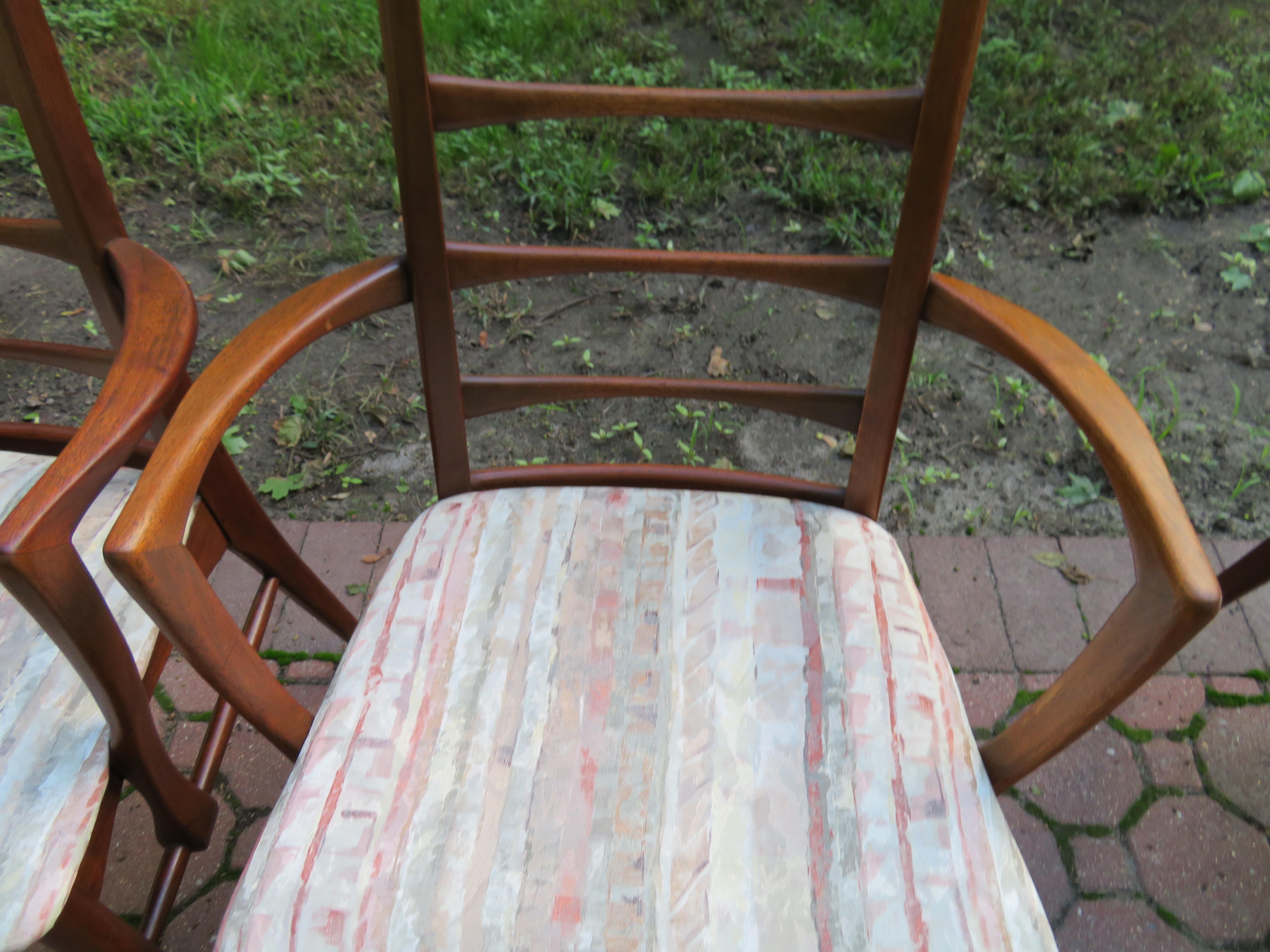 Set of Six Koefoeds Hornslet Teak Dining Chairs Midcentury Danish In Good Condition For Sale In Pemberton, NJ