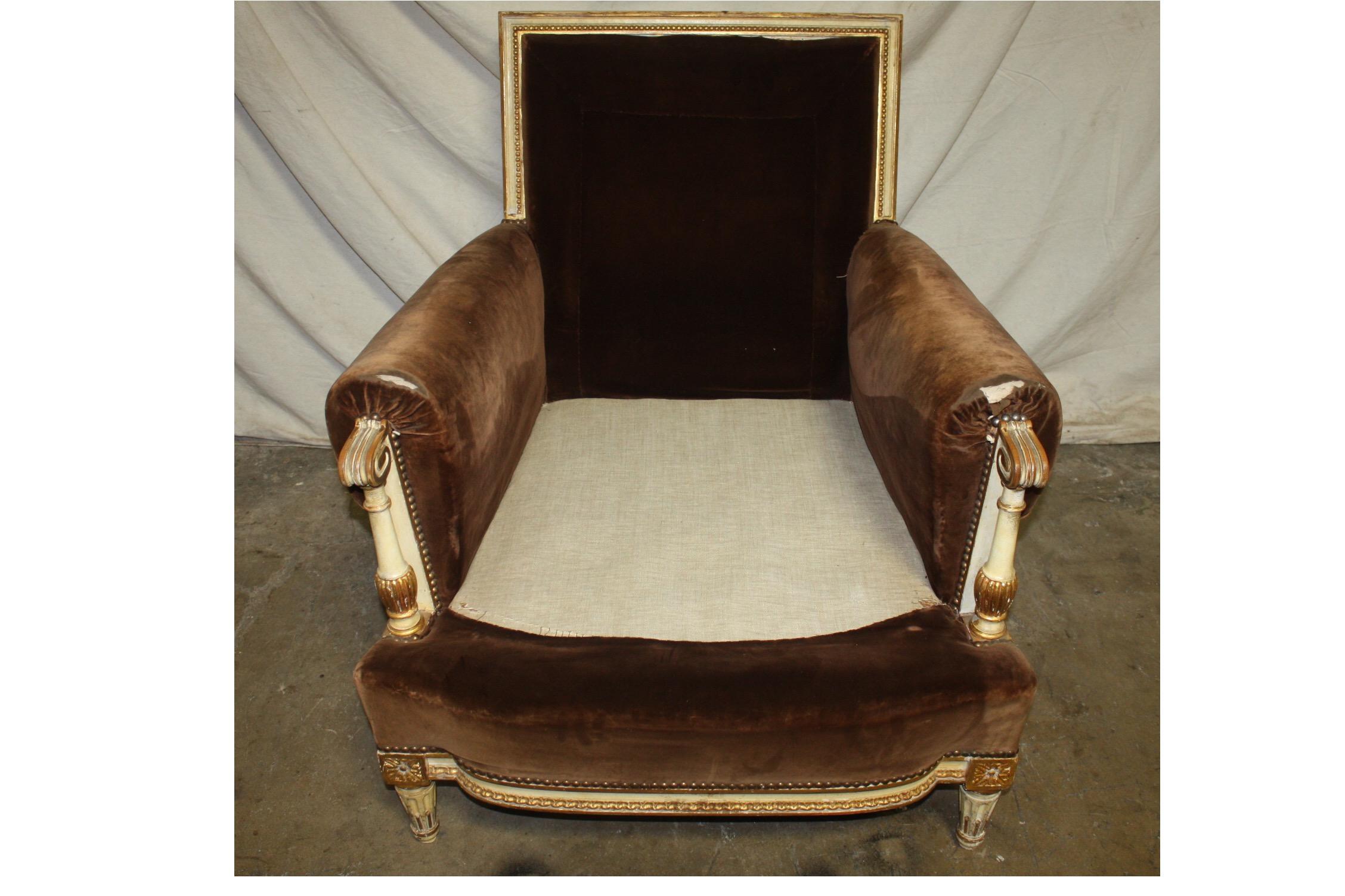 20th Century Louis XVI French Club Chair