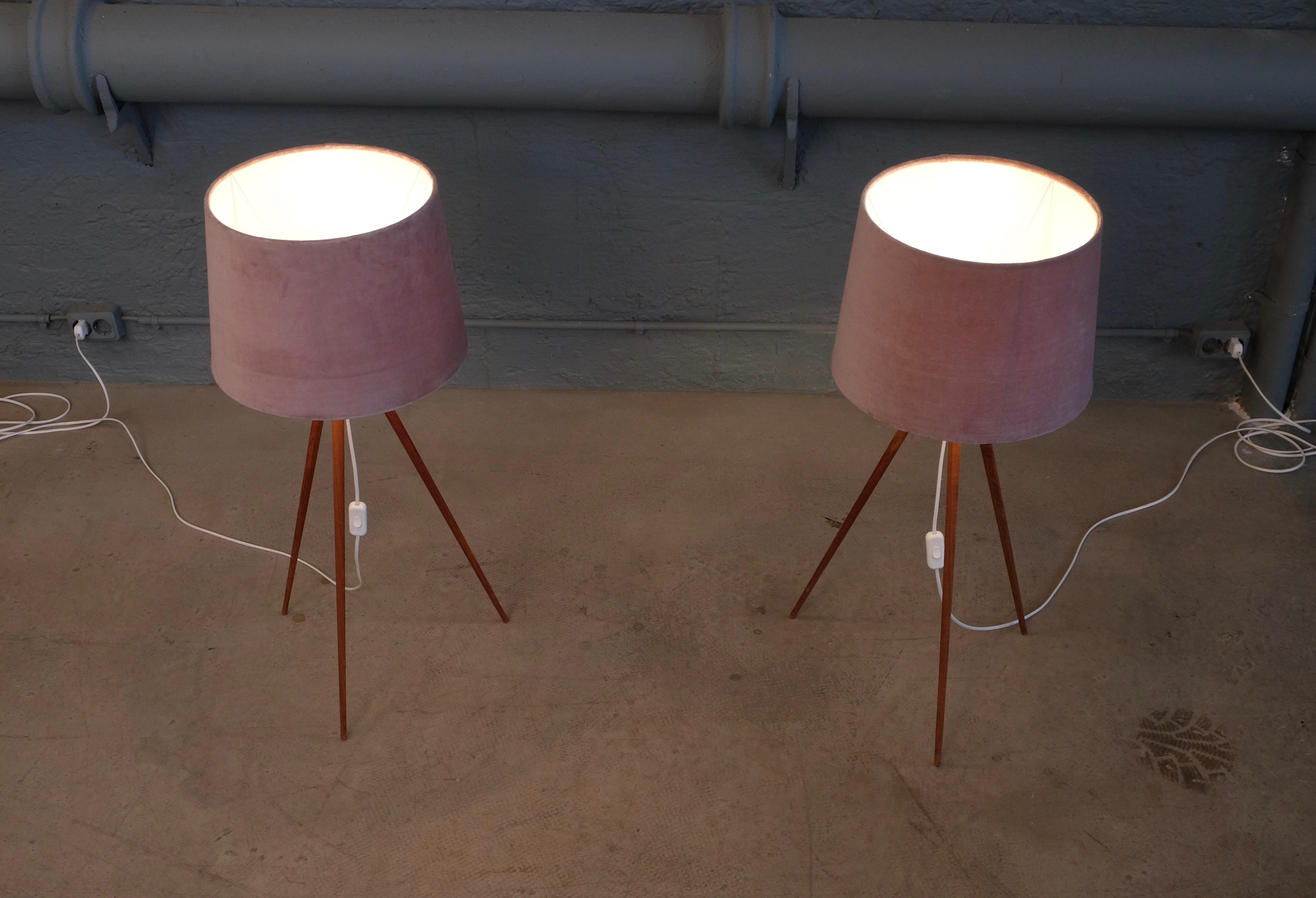 Mid-20th Century Rare Pair of Swedish Table or Floor Lamps, 1950s For Sale