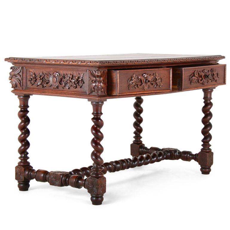 19th Century French Barley Twist Writing Table