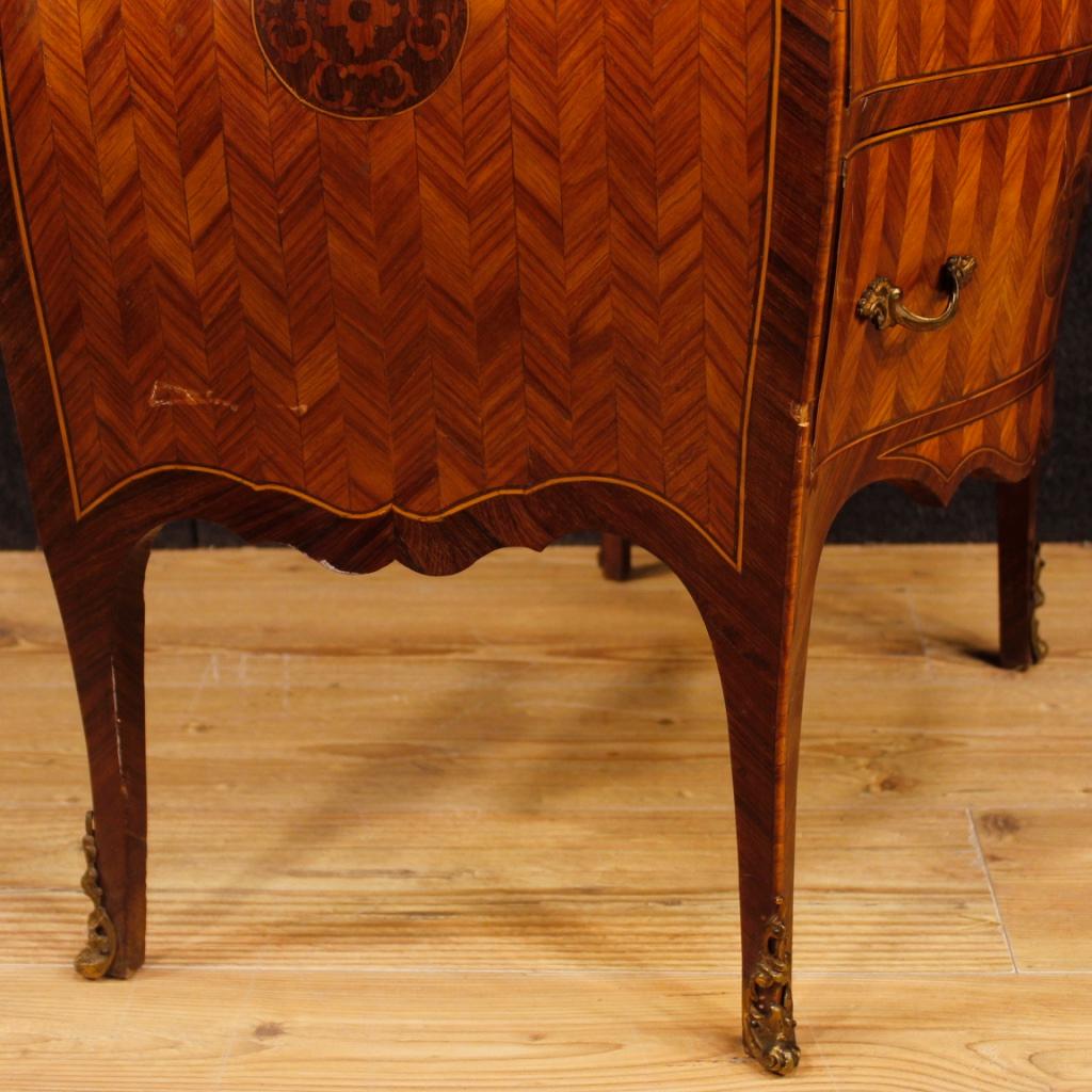 Italian Bureau in Inlaid Wood with Gilt Bronzes from 20th Century 1