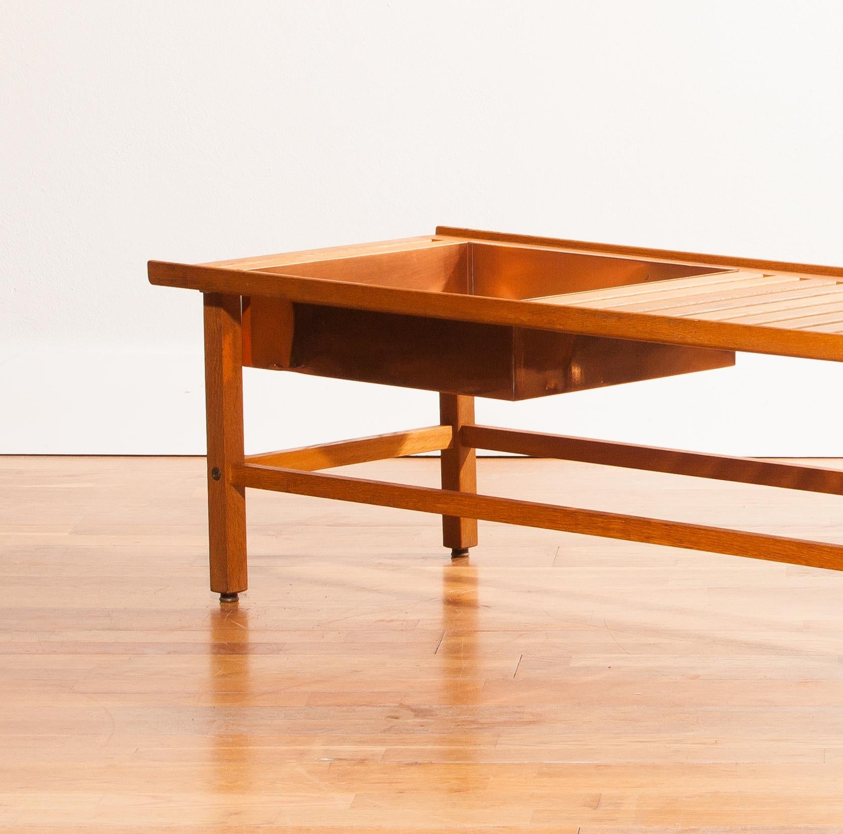 Mid-20th Century 1950s, Beautiful Plant Bench or Coffee Table by Yngve Ekström in Teak