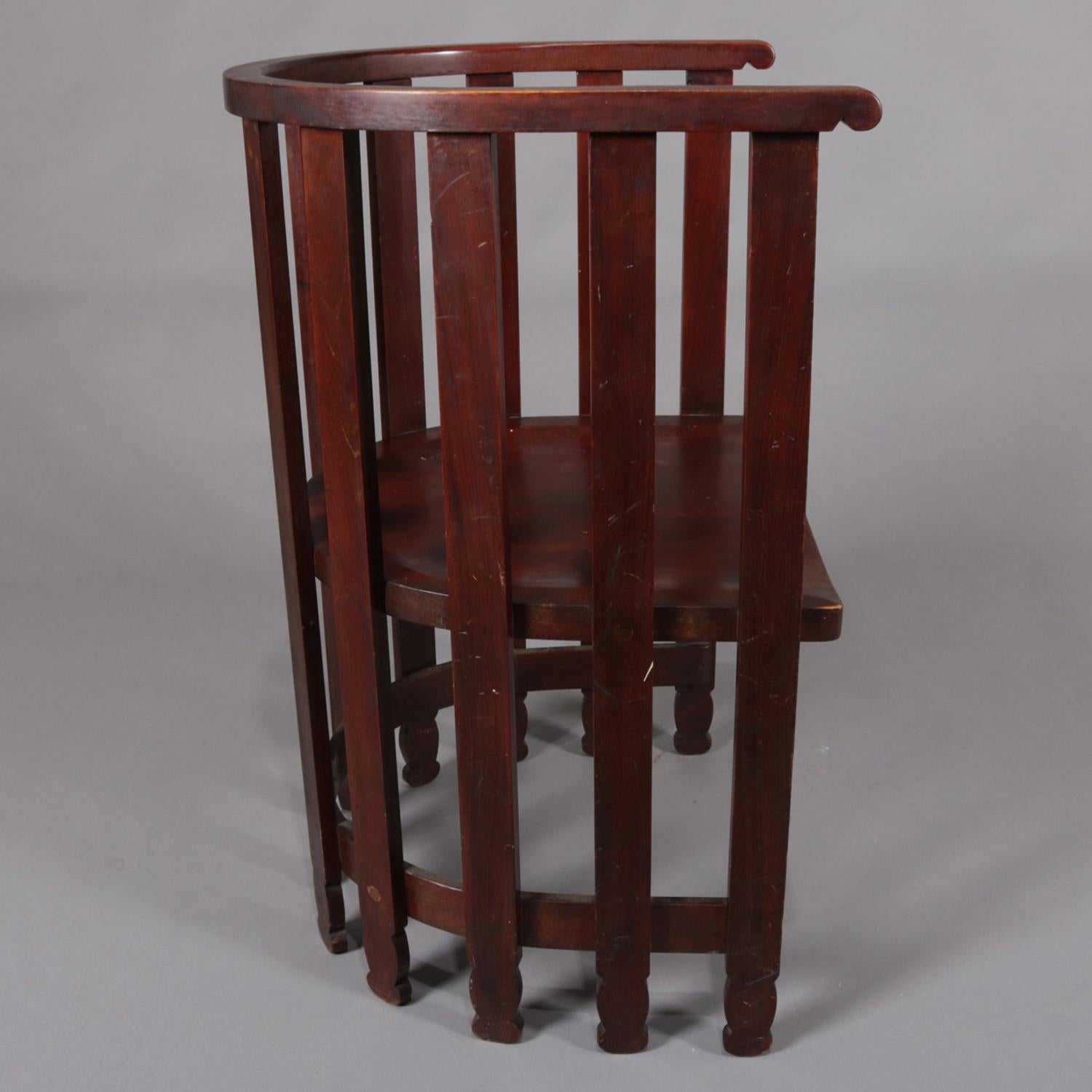 Arts and Crafts Arts & Crafts Prairie Frank Lloyd Wright School Mahogany Spindle Chair