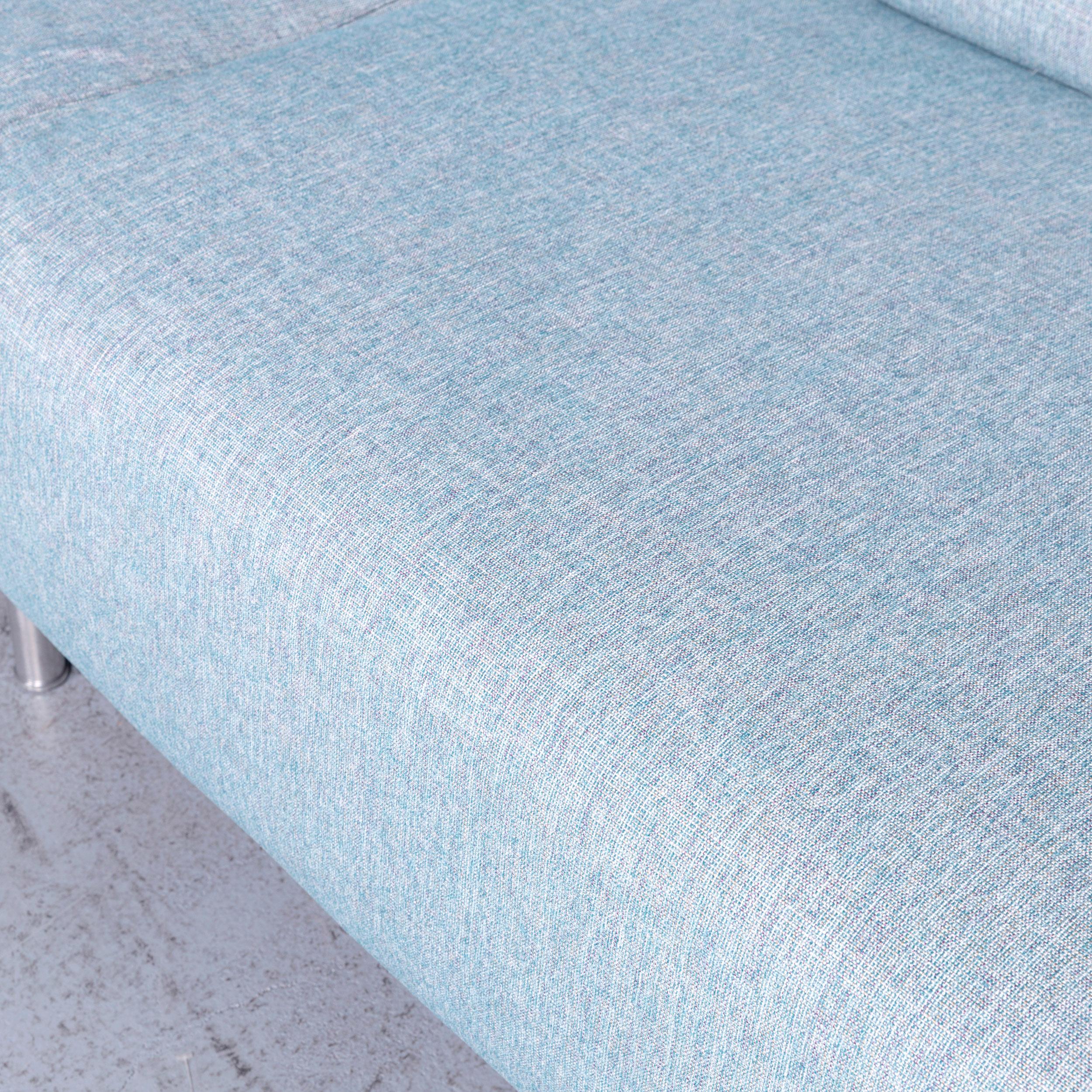 Cassina Met Designer Corner Sofa Couch Blue Fabric In Excellent Condition In Cologne, DE