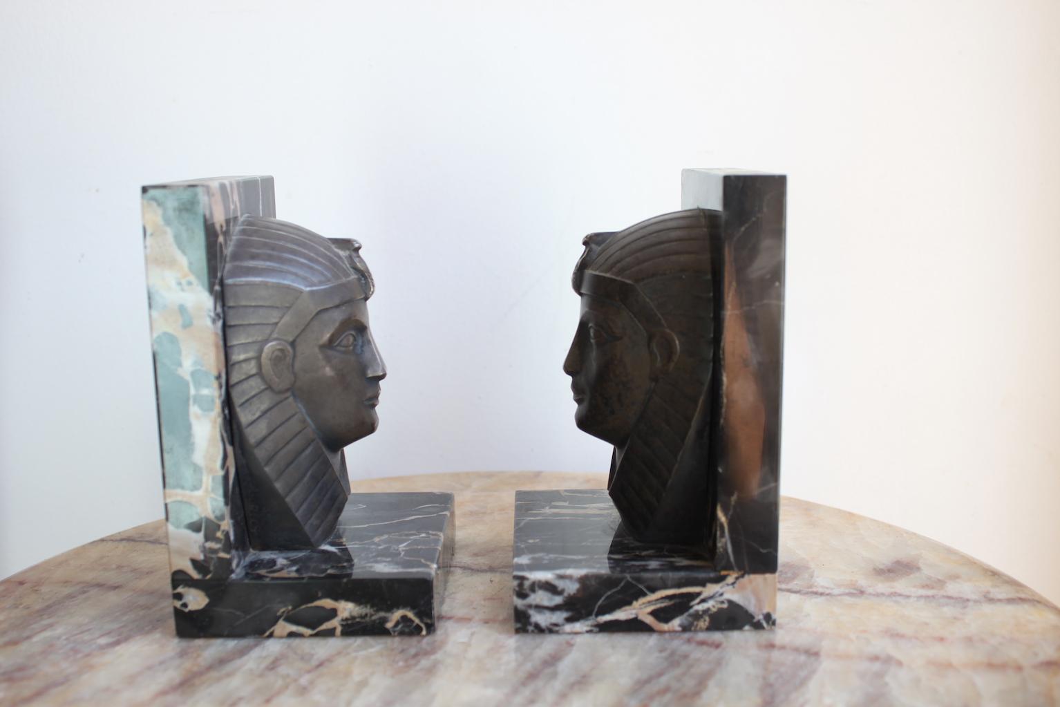 20th Century Pair of Art Deco Bookends Signed C. Charles, 1930
