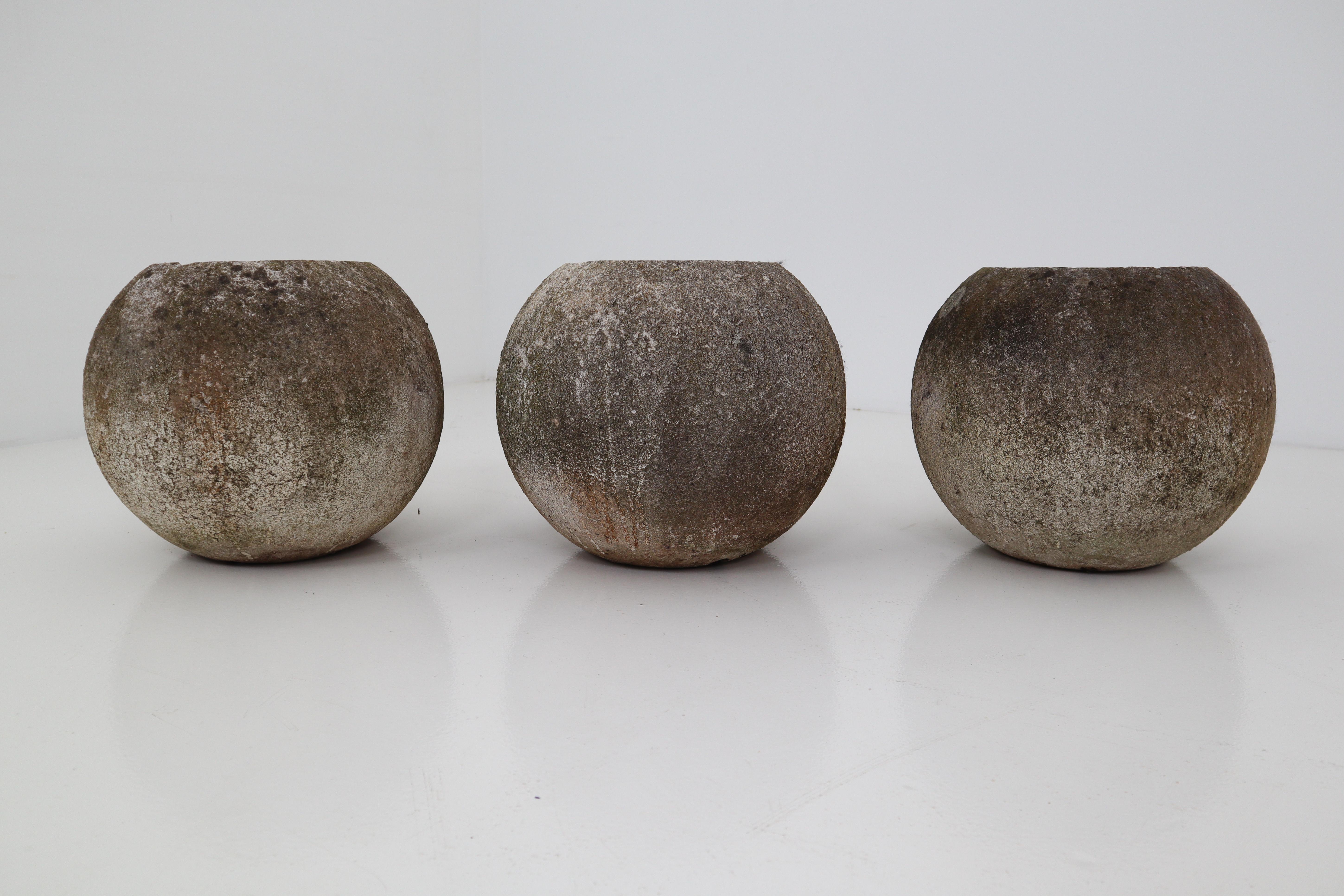 Set of Three Concrete 