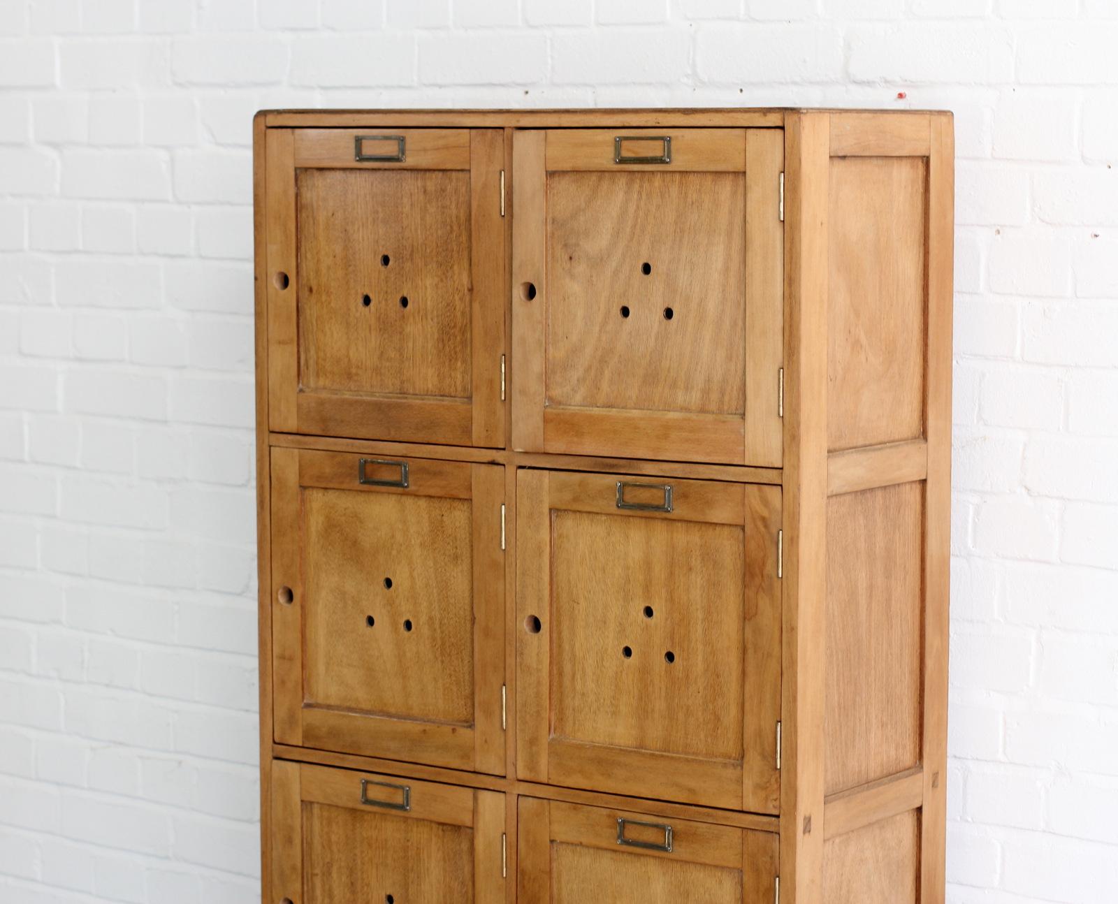 Mid-20th Century English Oak School Lockers, circa 1930s