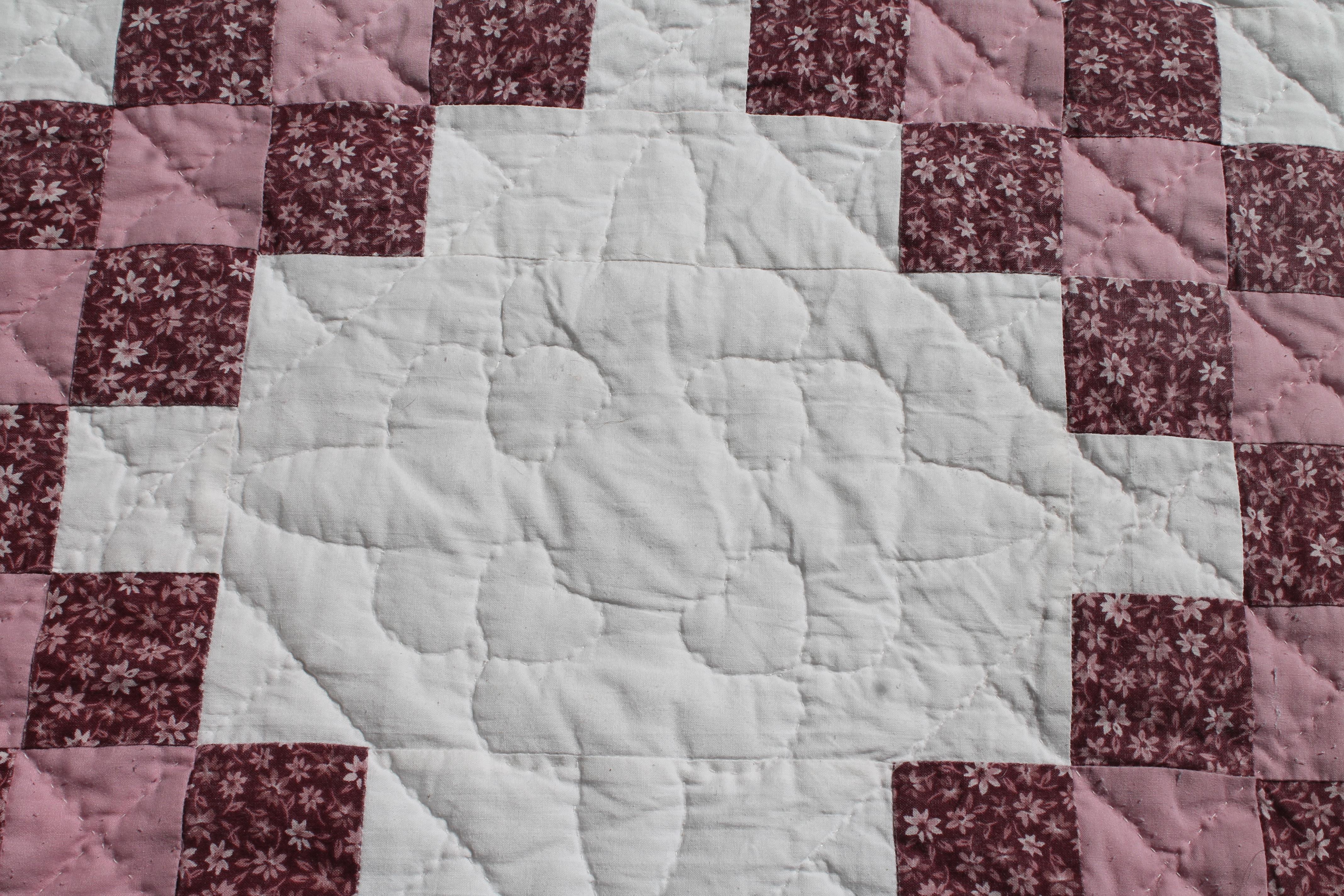 Hand-Crafted Irish Chain Quilt King Size