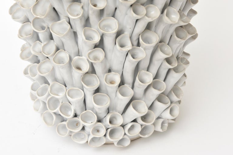 Organic Modern Sculptural White Ceramic Sculpture/ Vase/ Vessel at 1stDibs