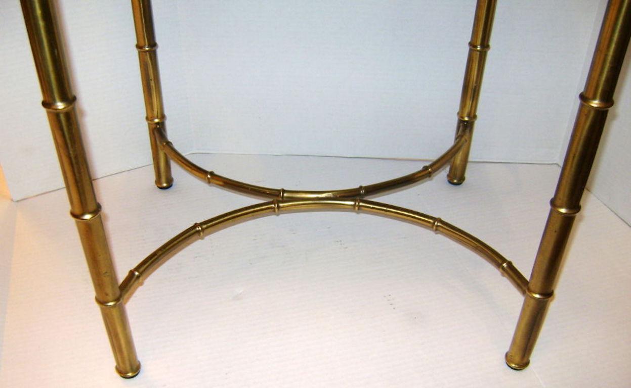 Bamboo Brass Coffee Table For Sale 1