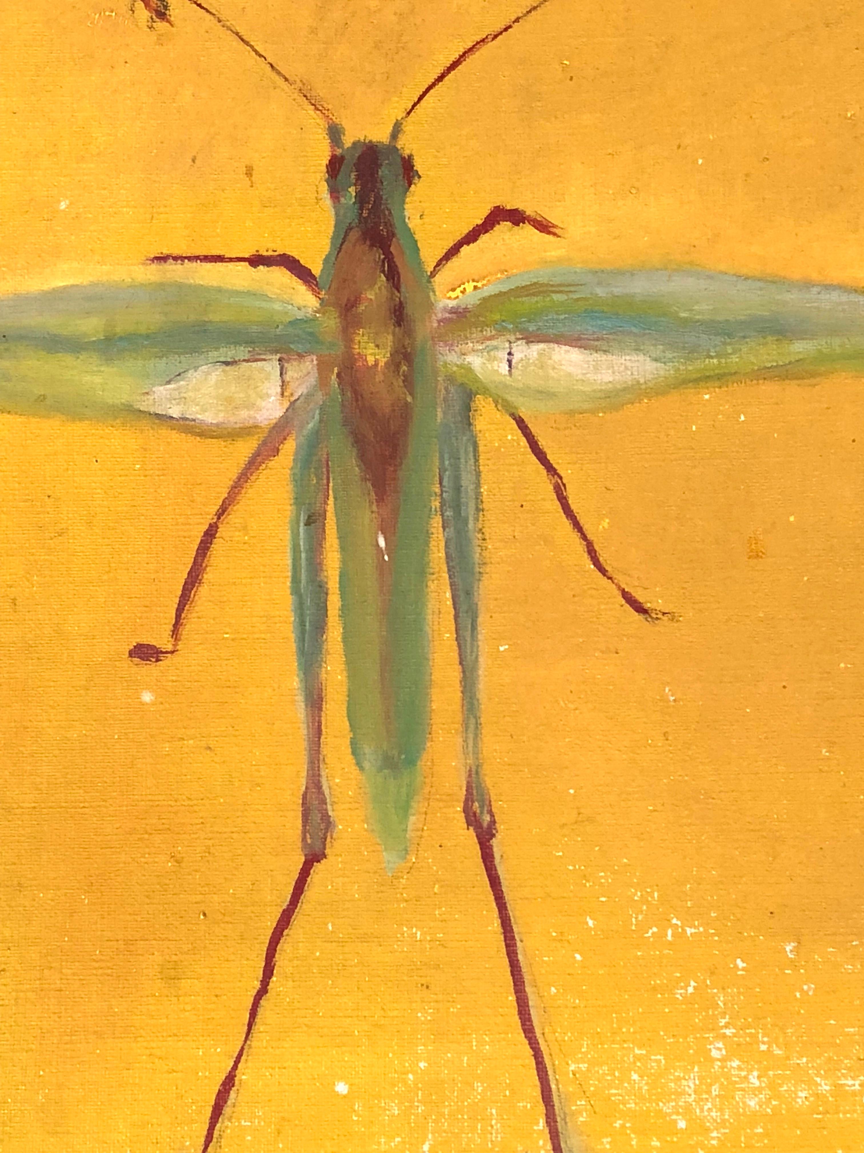 Painting of Grasshoppers, circa 1936 In Good Condition In Essex, MA