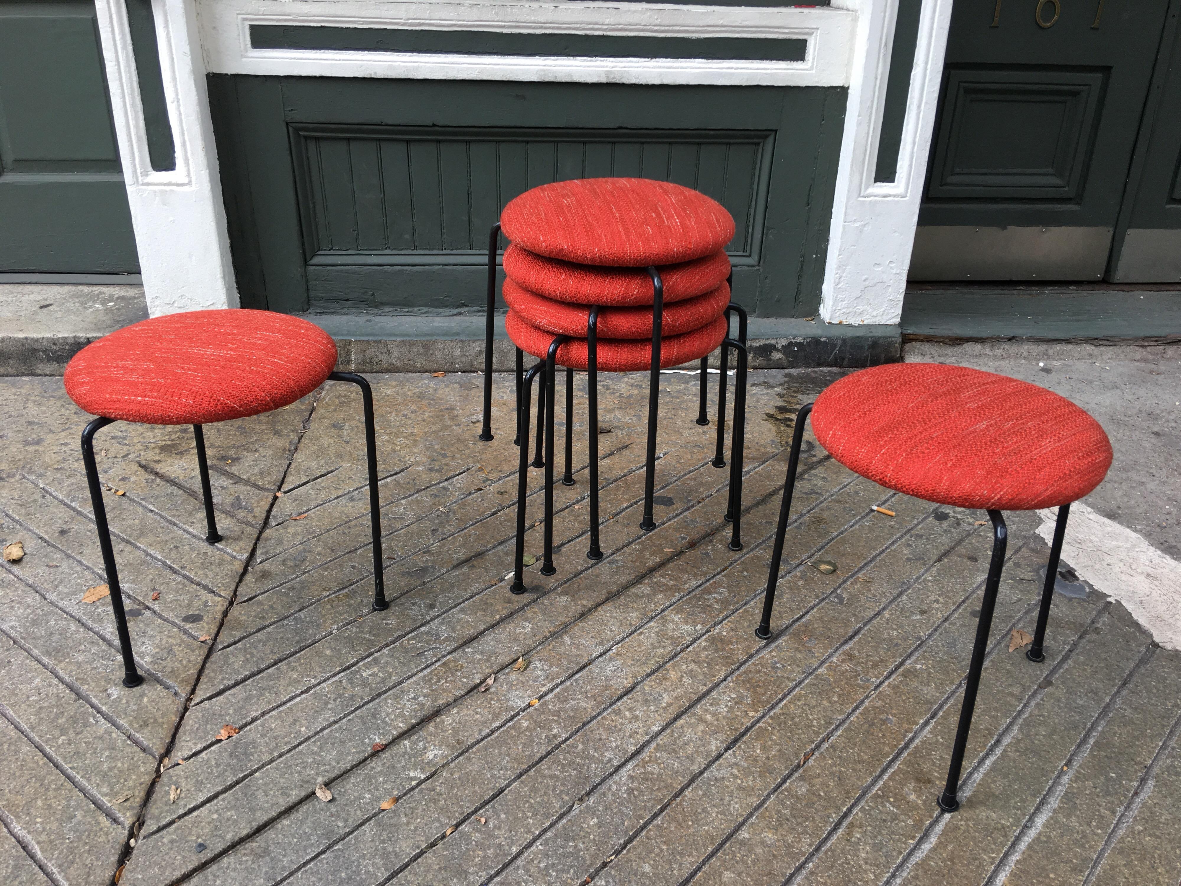 Clifford Pascoe Stacking Tripod Stools  In Excellent Condition In Philadelphia, PA