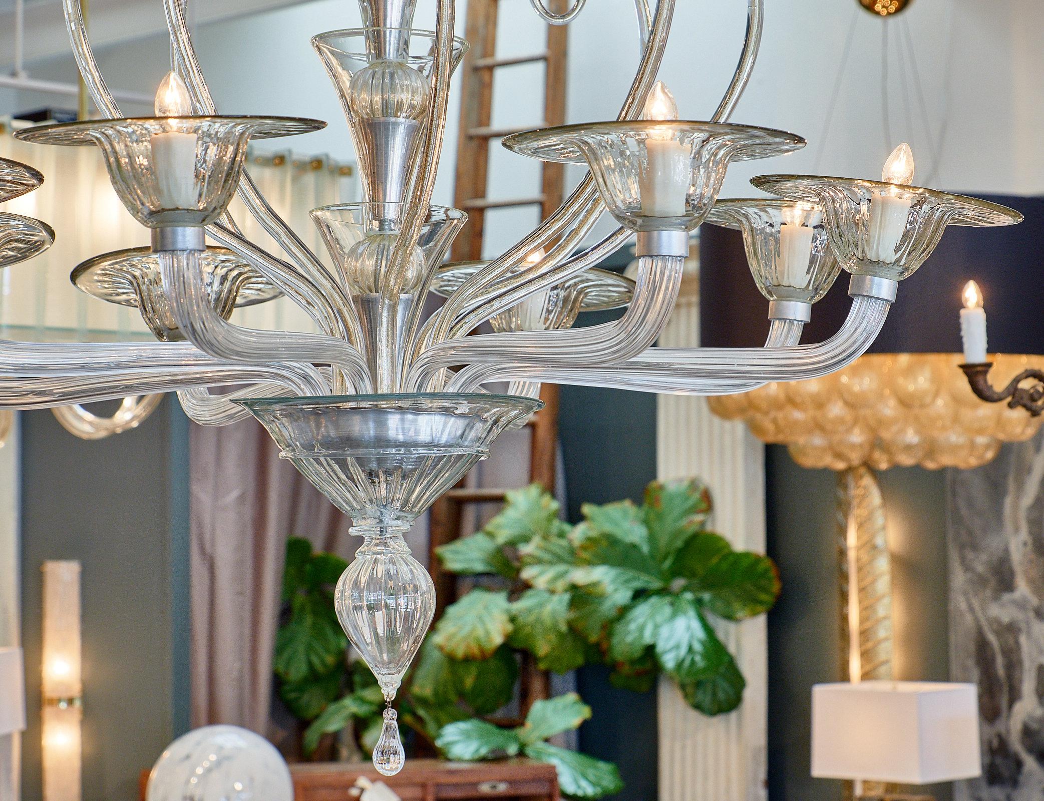 Late 20th Century Murano Glass Vintage Chandelier