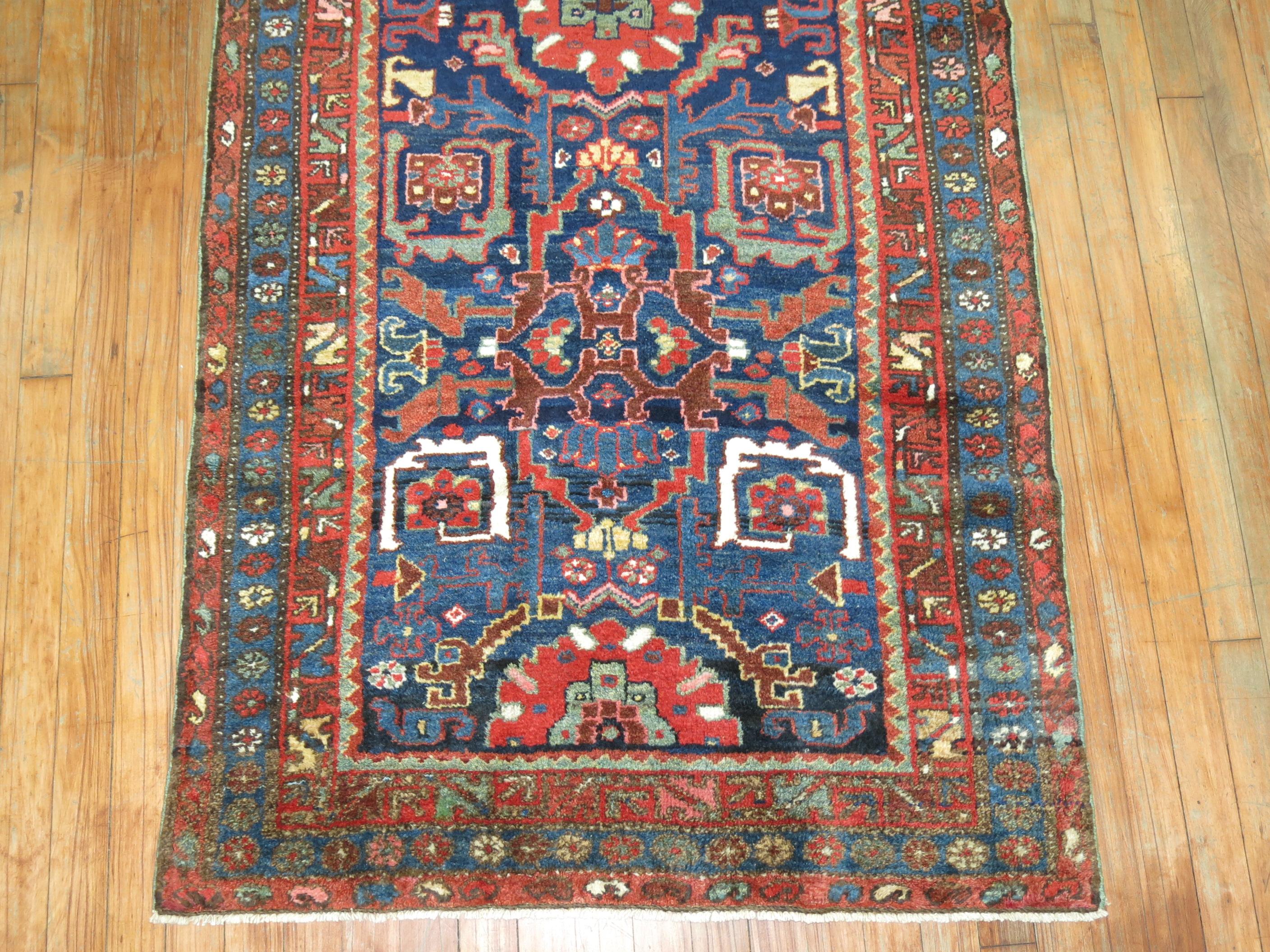 Vintage Persian Hamadan Malayer Runner In Excellent Condition In New York, NY