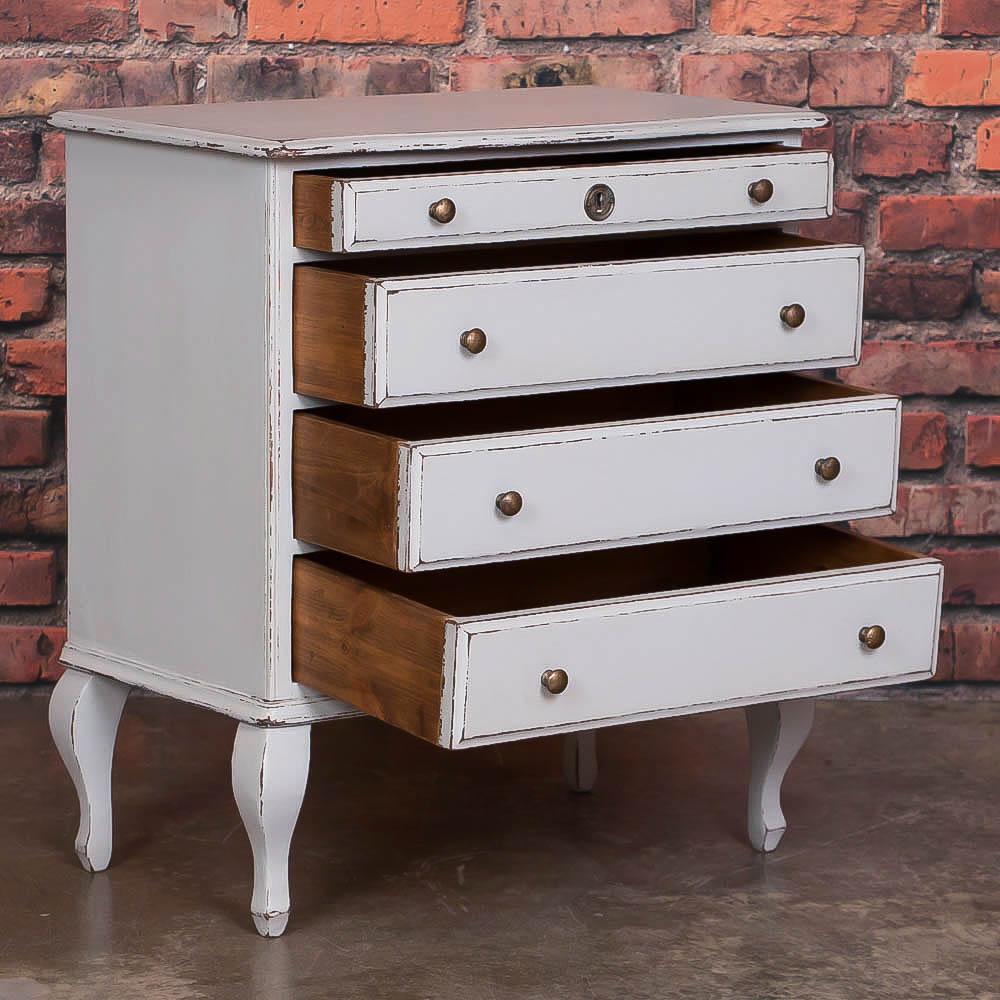 20th Century Pair of Painted Antique Chest of Drawers, Nighstands or Side Tables