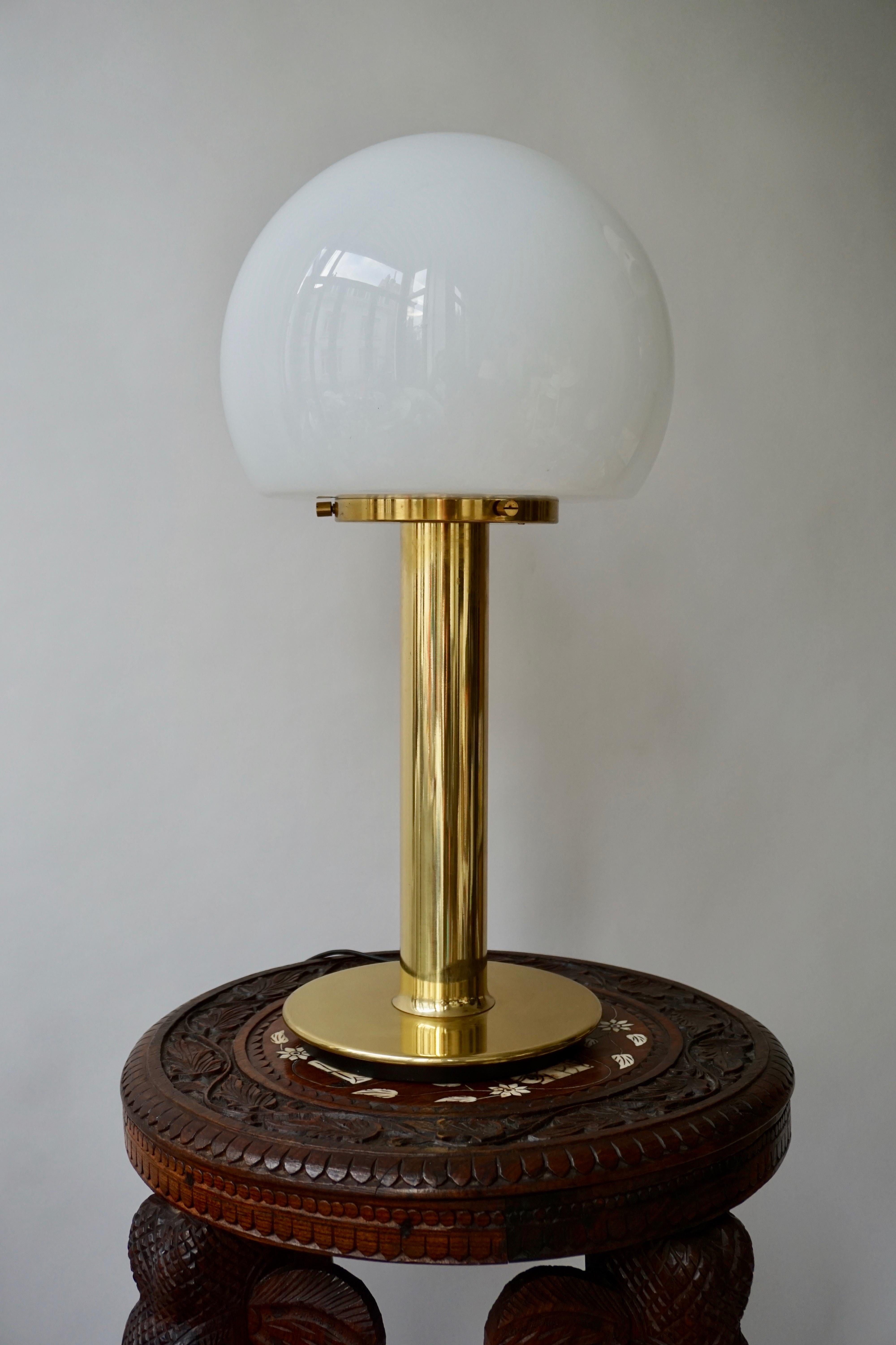 Table Lamp in Brass and Murano Glass In Good Condition In Antwerp, BE