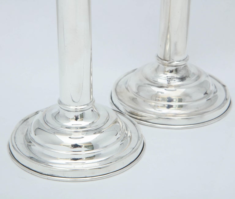 Edwardian Pair of Sterling Silver Candlesticks 1