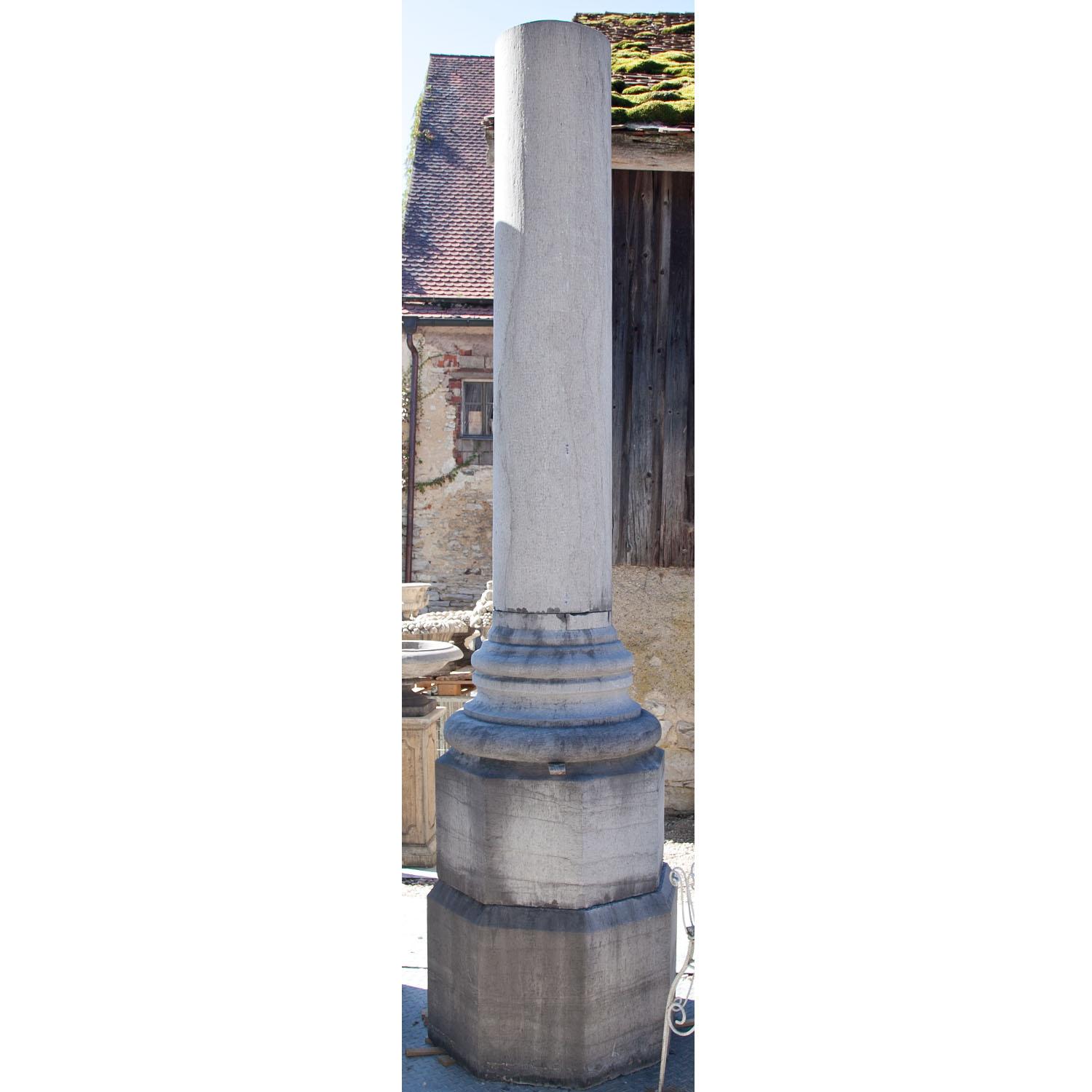 Stoneware Monumental Pair of Columns For Sale