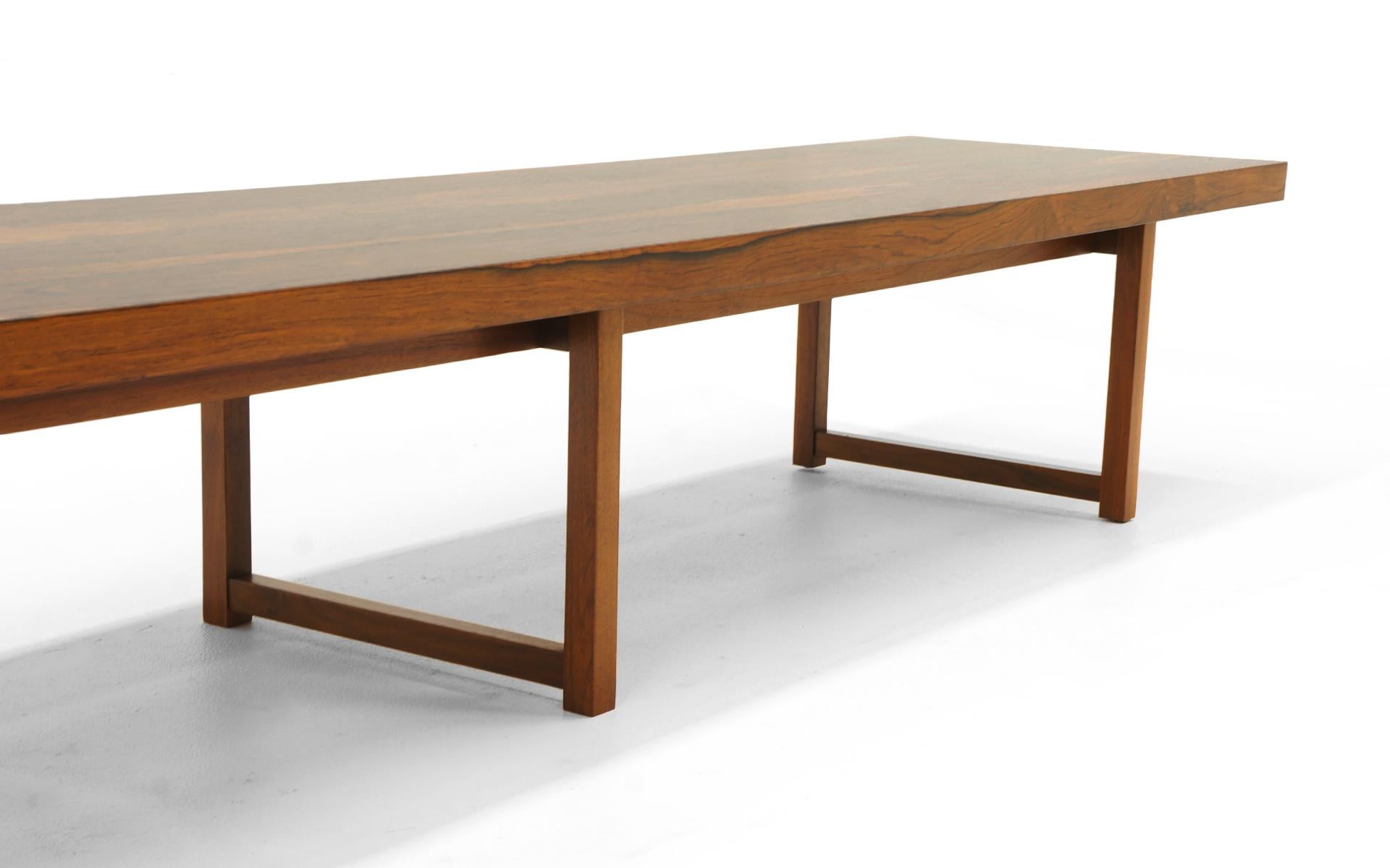 Mid-Century Modern Rosewood Bench or Coffee Table by Milo Baughman