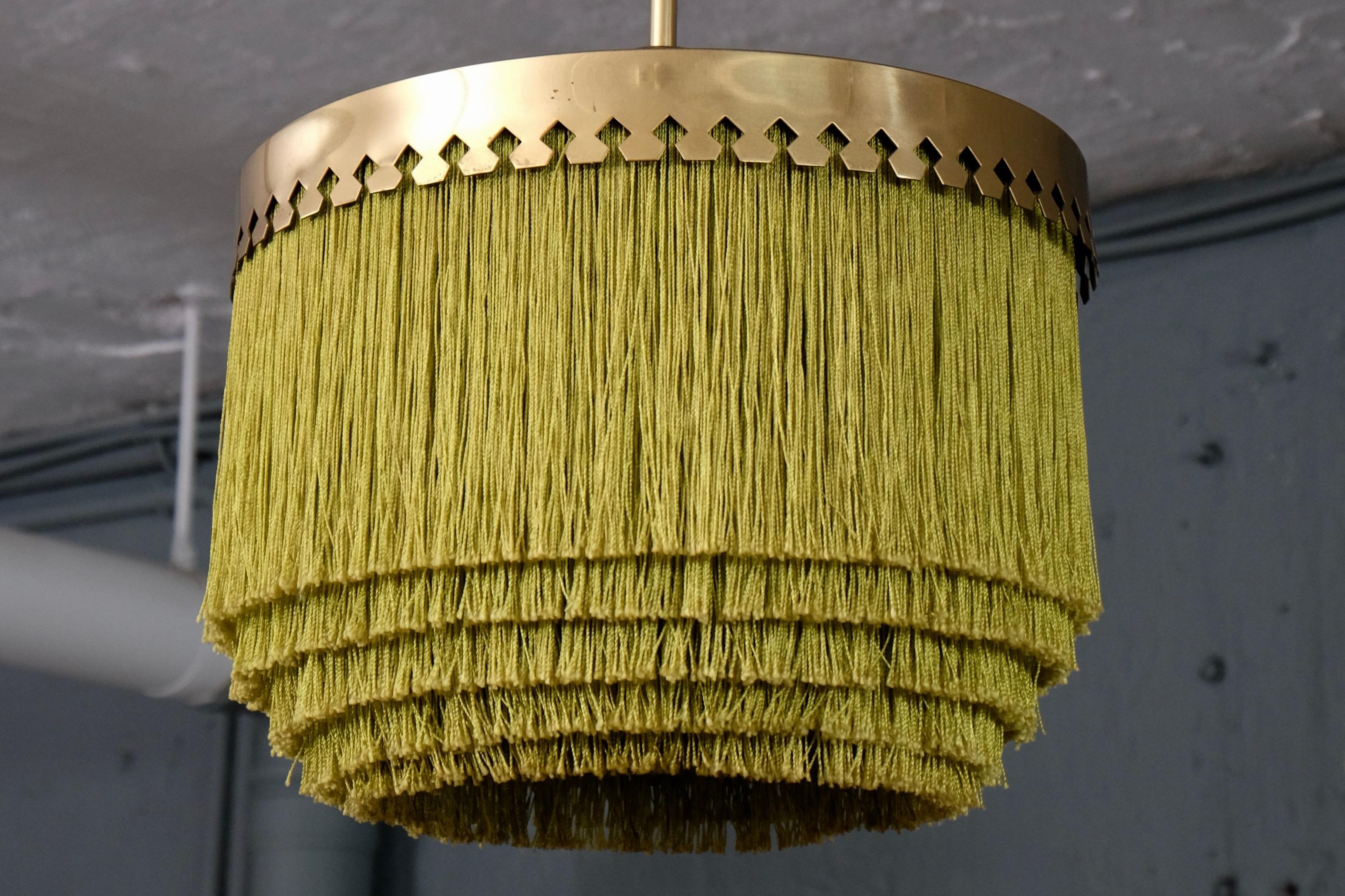 Set of Two Green Hans-Agne Jakobsson Ceiling Lamp Model T601/M, 1960s In Excellent Condition In Stockholm, SE
