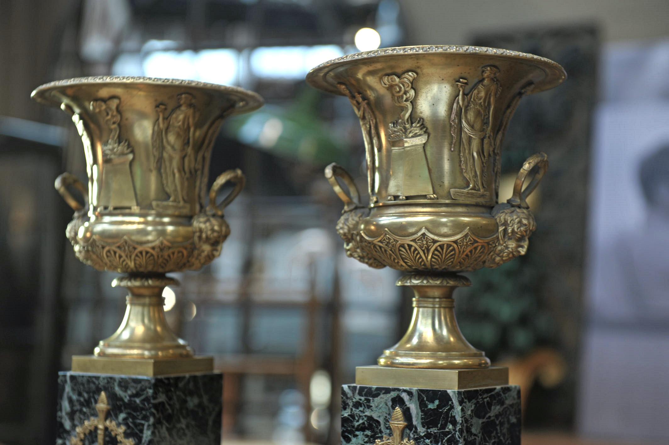 Pair of French Empire Bronze and Marble, circa 1810 1