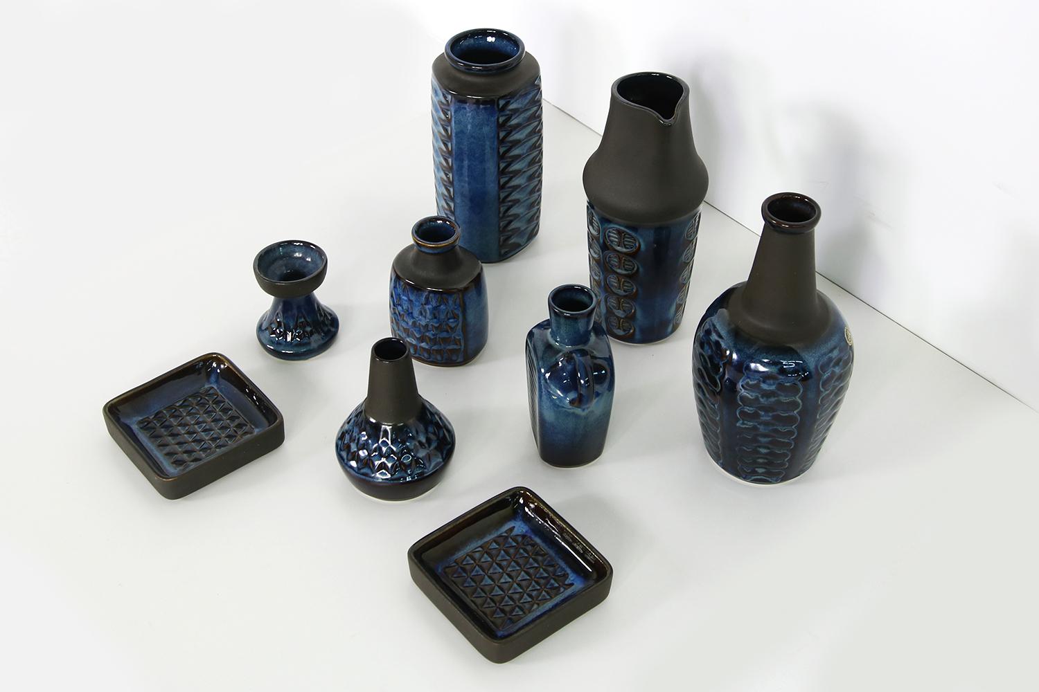 Mid-Century Modern Collection of Midcentury Ceramics Vases & Bowls Einar Johansen for Soholm, 1960s