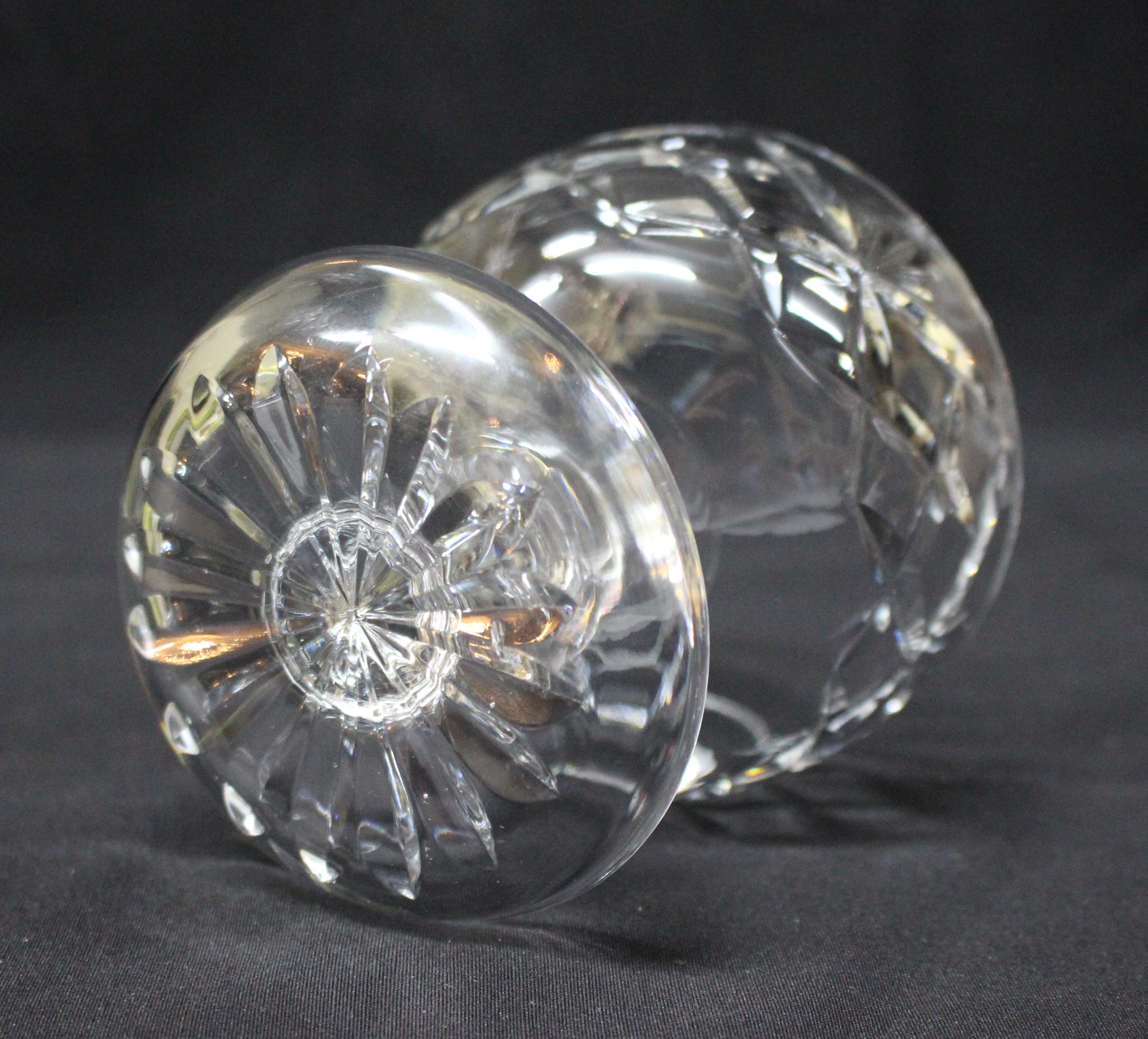 Set of Six Vintage Cut Glass Crystal Sundae Dishes In Excellent Condition For Sale In Worcester, Worcestershire