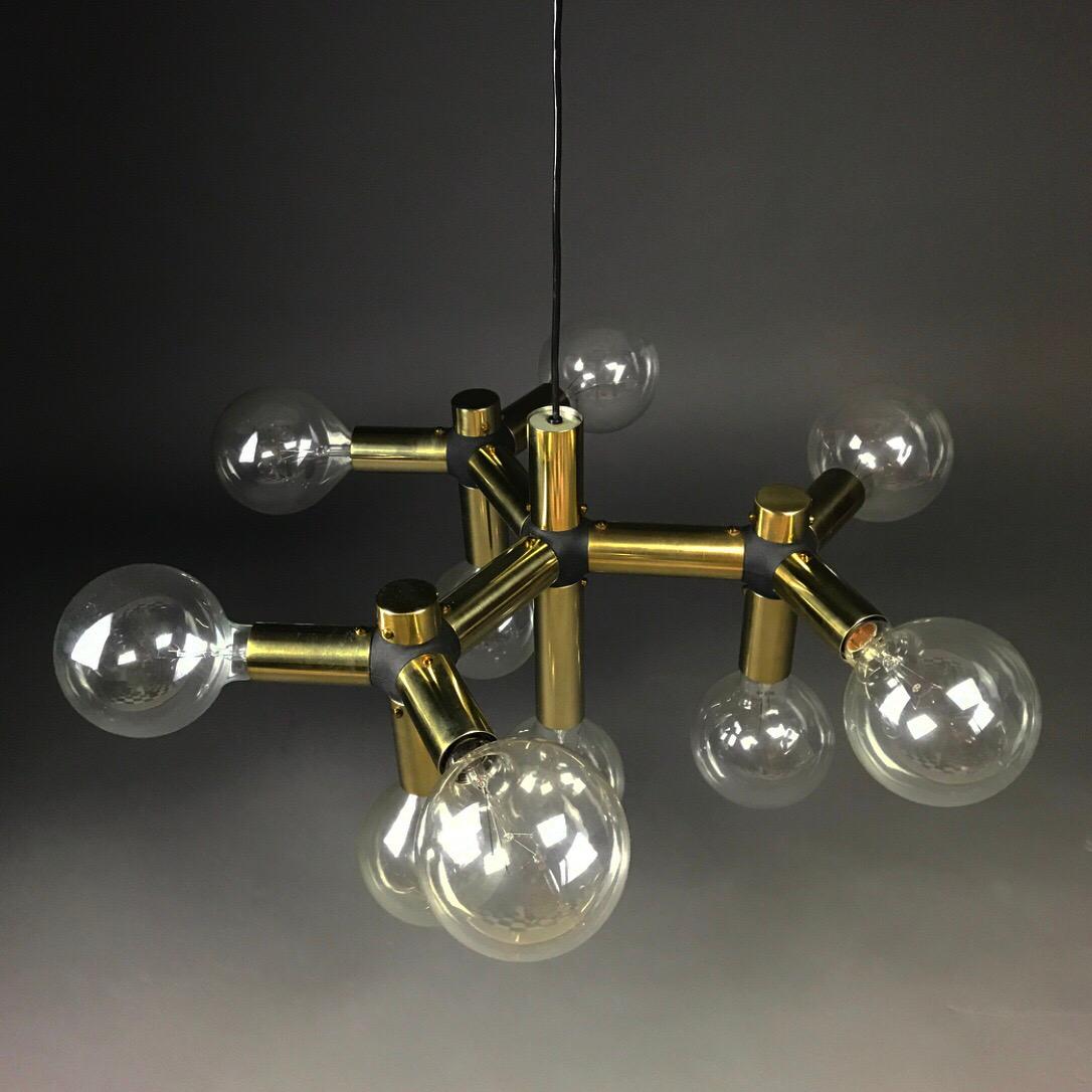 Aluminum Golden Molecule Chandelier by Trix and Robert Haussmann for Swiss International