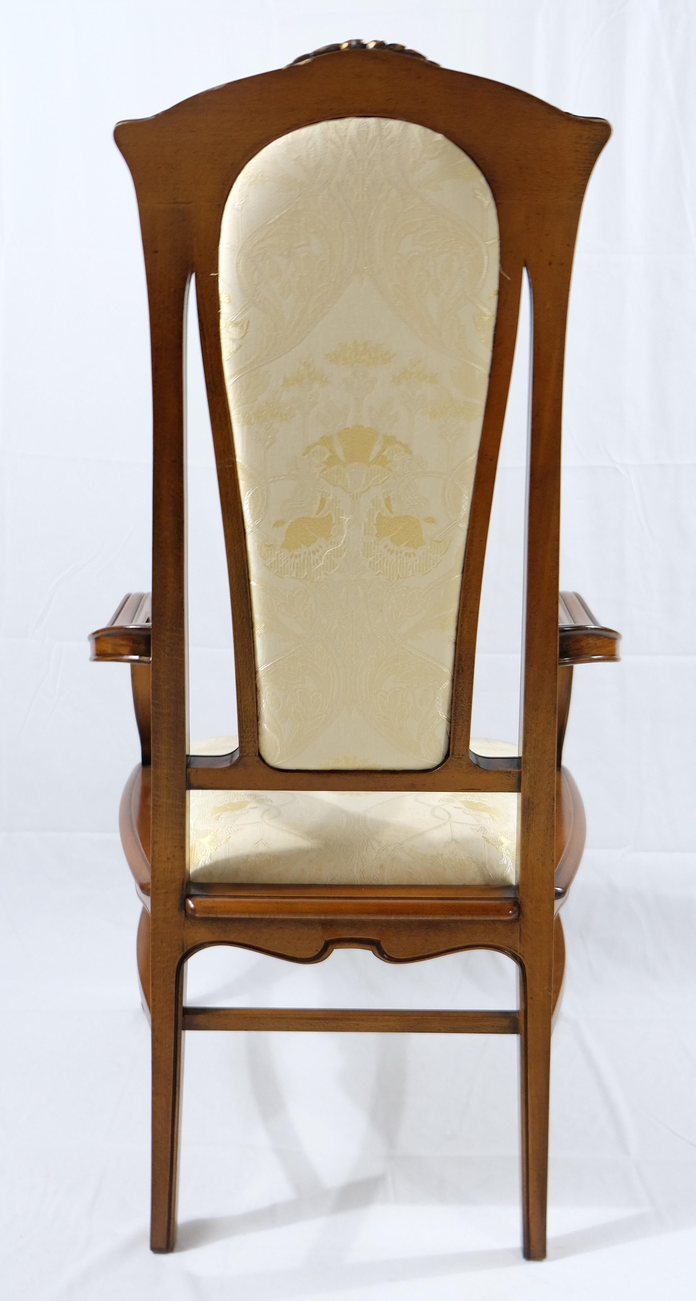  Medea Hand-Carved Art Nouveau Style Armchairs, Pair In New Condition In Miami, FL