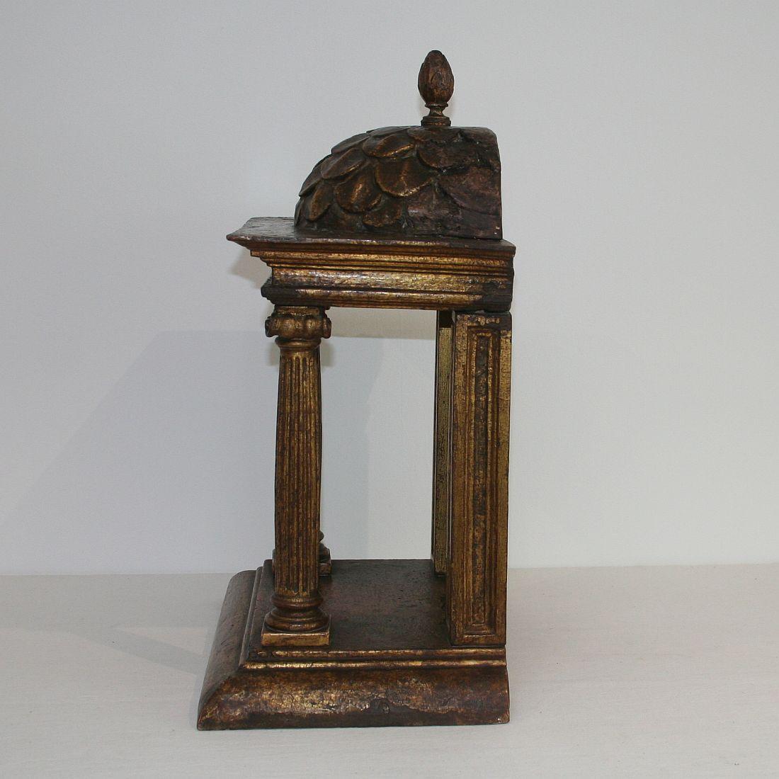 Wood Small 18th Century Spanish Baroque Altar Shrine