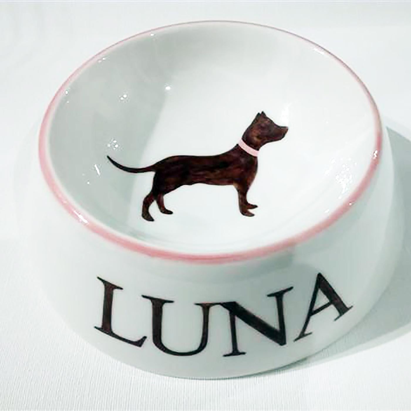 Modern Dog Bowl Porcelain Handpainted Customized Sofina Boutique Kitzbuehel In New Condition For Sale In Kitzbuhel, AT