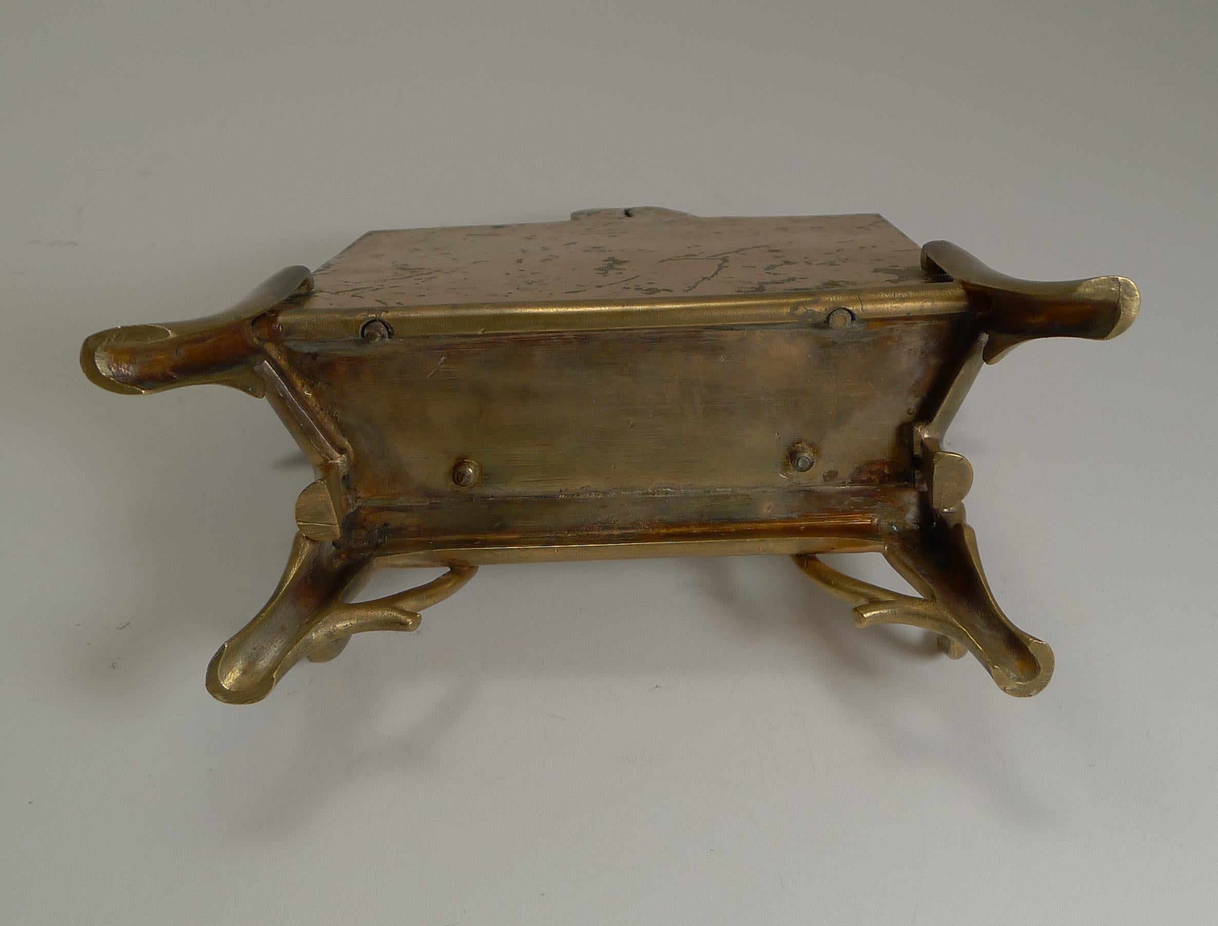 Rare Cold Painted Vienna Bronze Letter Rack or Holder, circa 1890 at 1stDibs