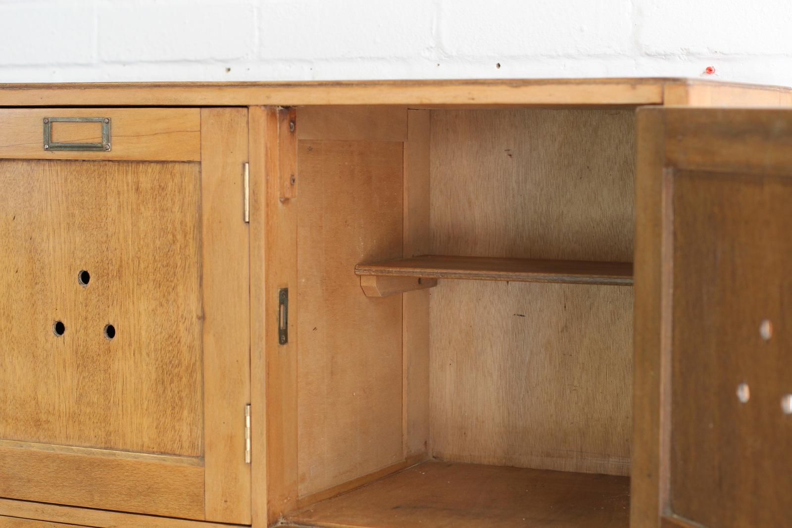 English Oak School Lockers, circa 1930s 1