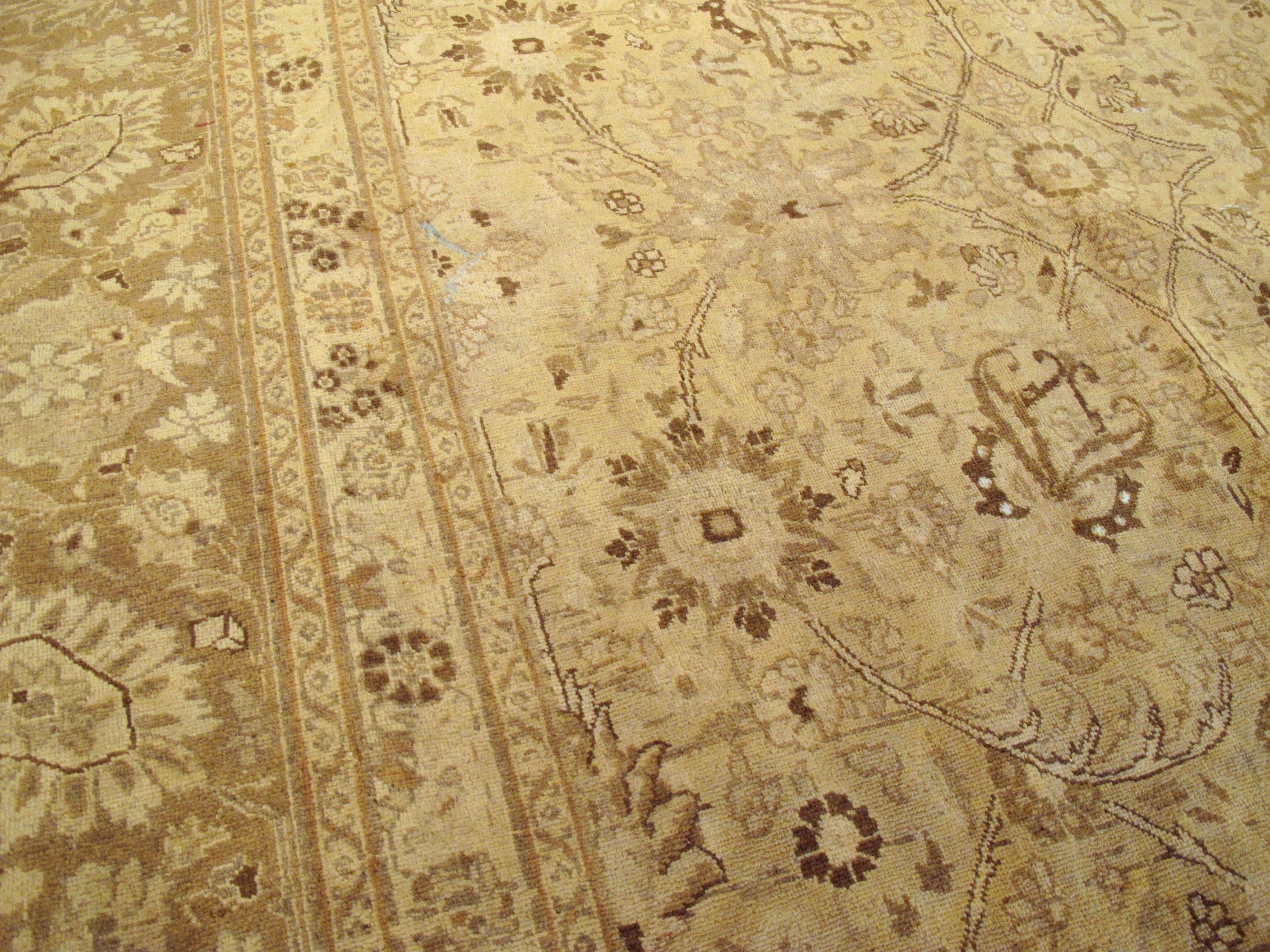 Wool Vintage Persian Tabriz Carpet