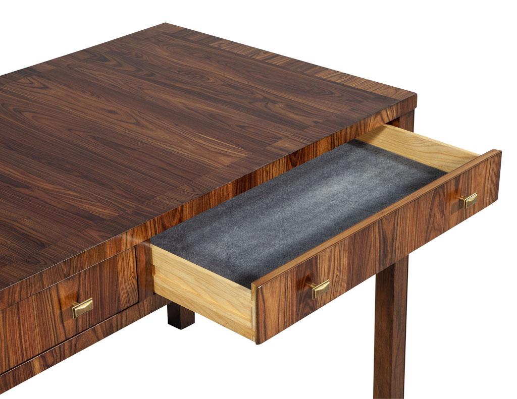 Brass Mid-Century Modern Inspired Writing Desk Table