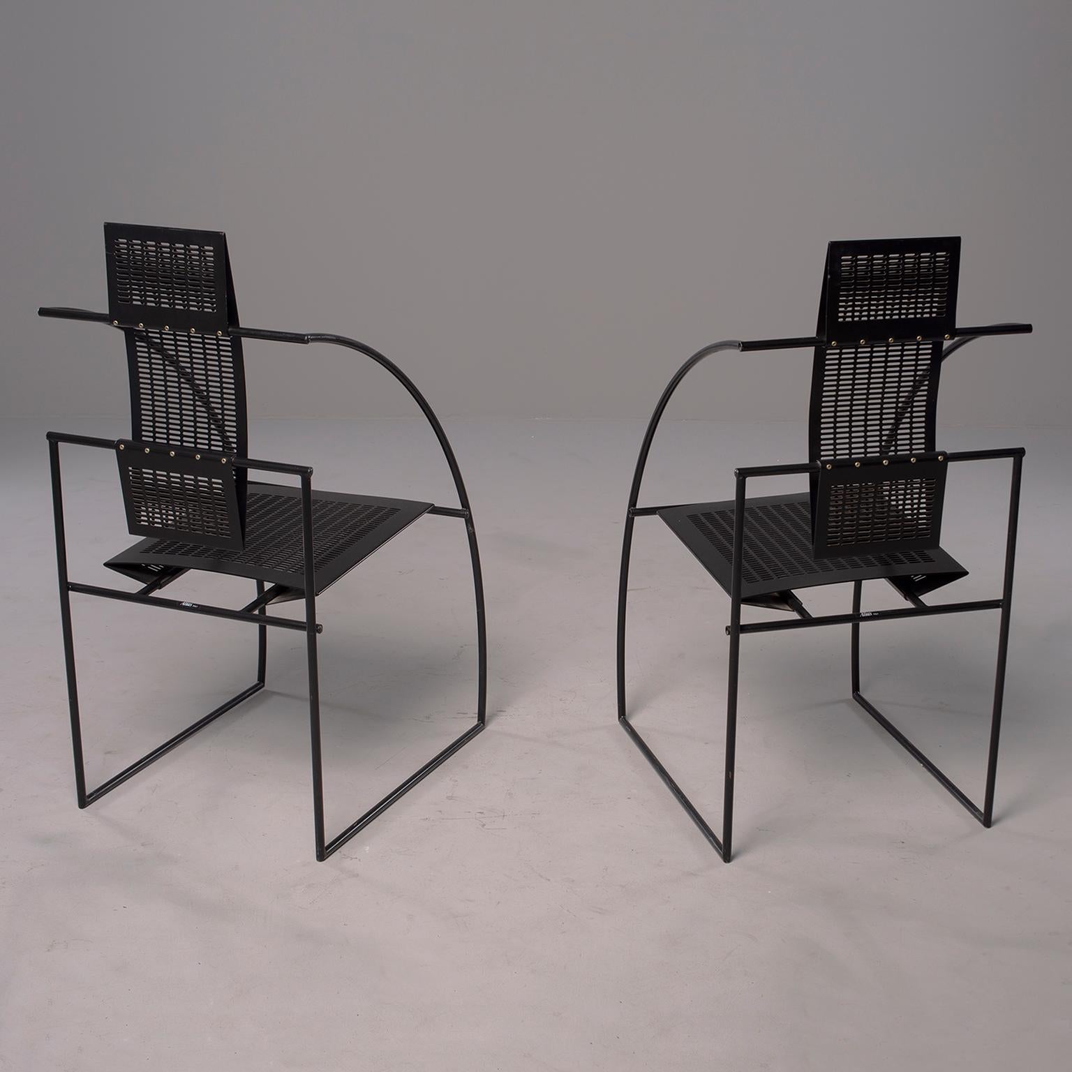 20th Century Set of Eight Alias Italian Mario Botta Quinta Op Art Chairs