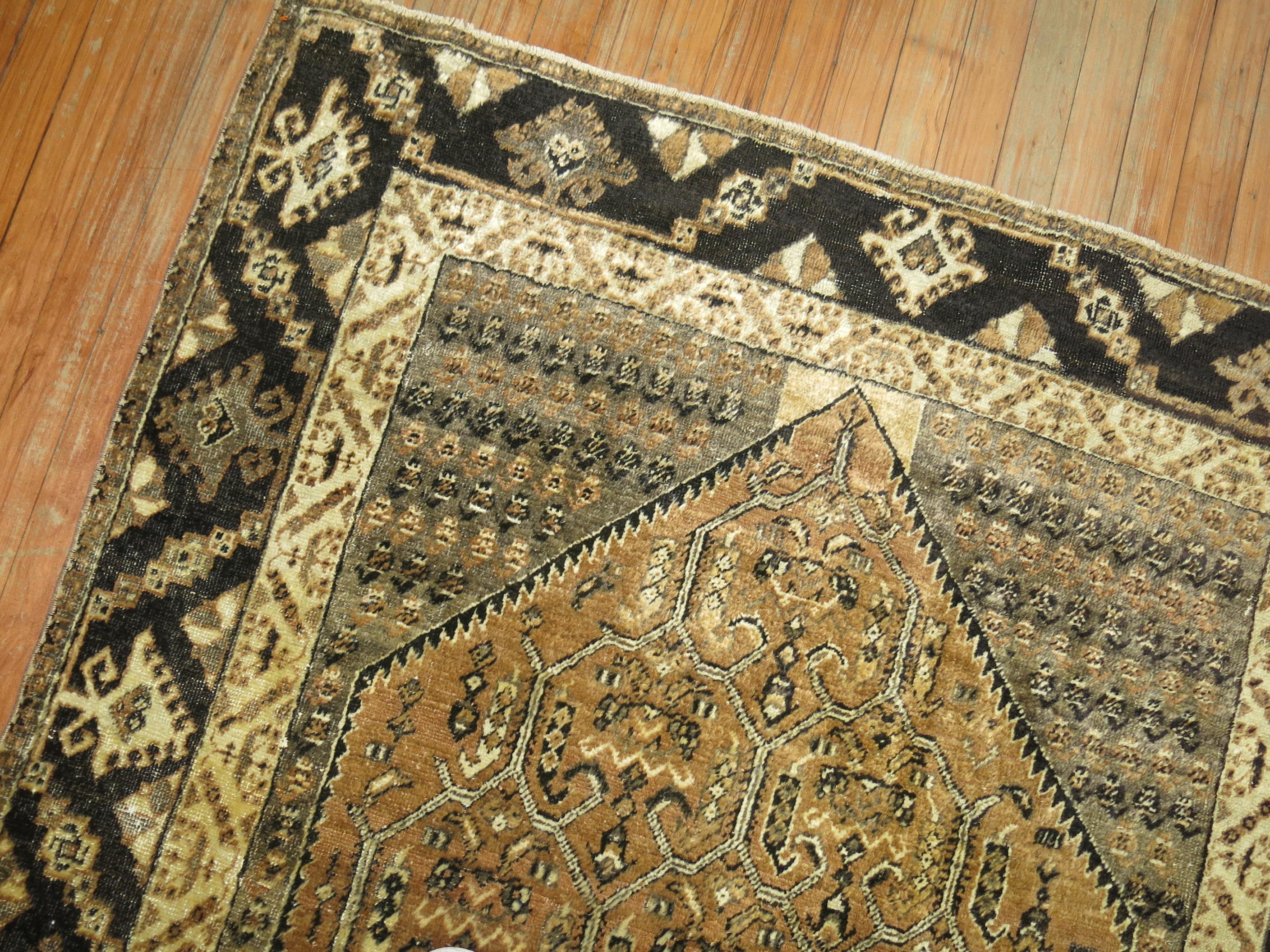 Earth Toned Turkish Rug In Excellent Condition In New York, NY