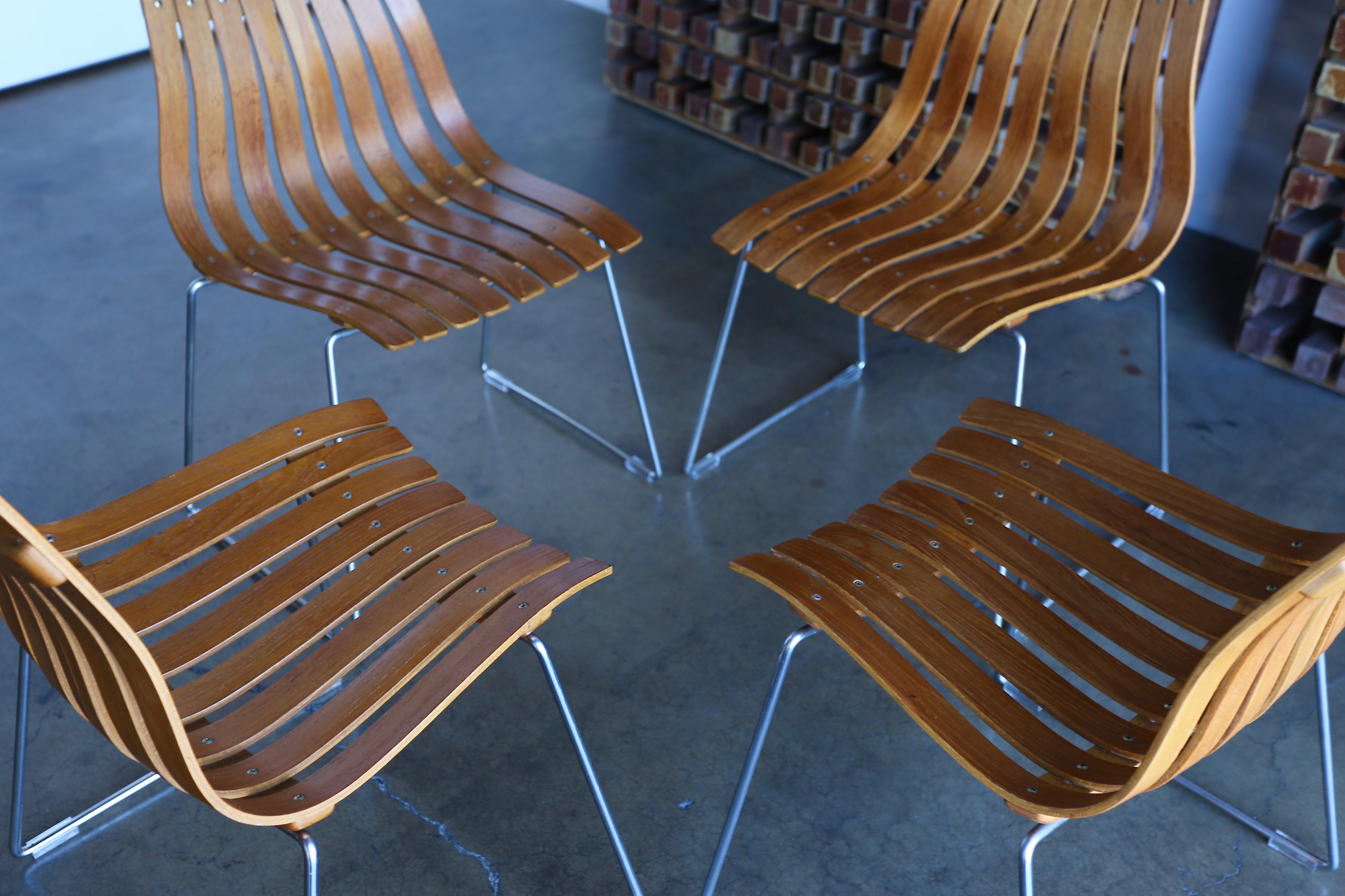 20th Century Hans Brattrud Scandia Dining Chairs for Hove Mobler, Norway