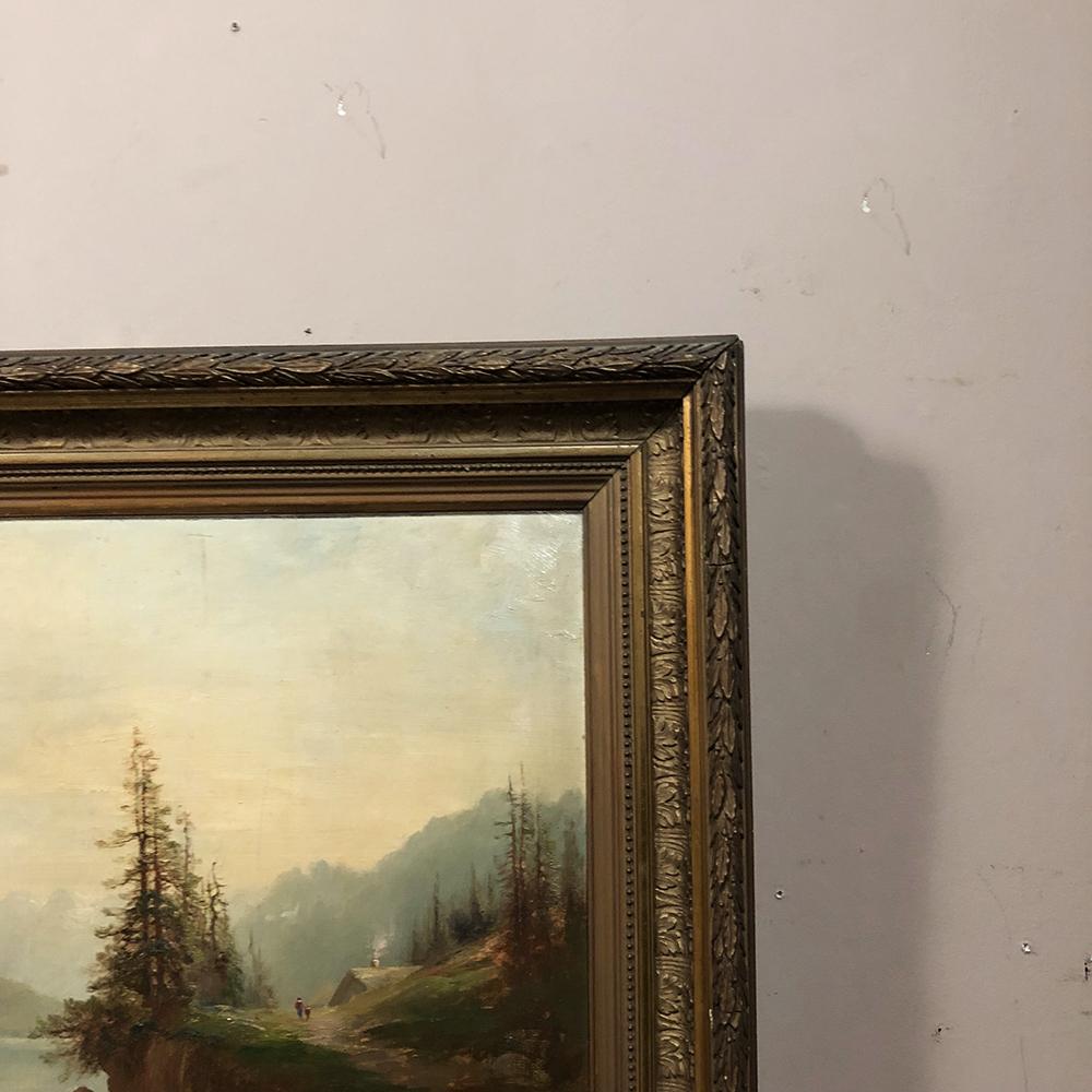 Pair of 19th Century Framed Oil Paintings on Canvas by Regnier In Good Condition In Dallas, TX