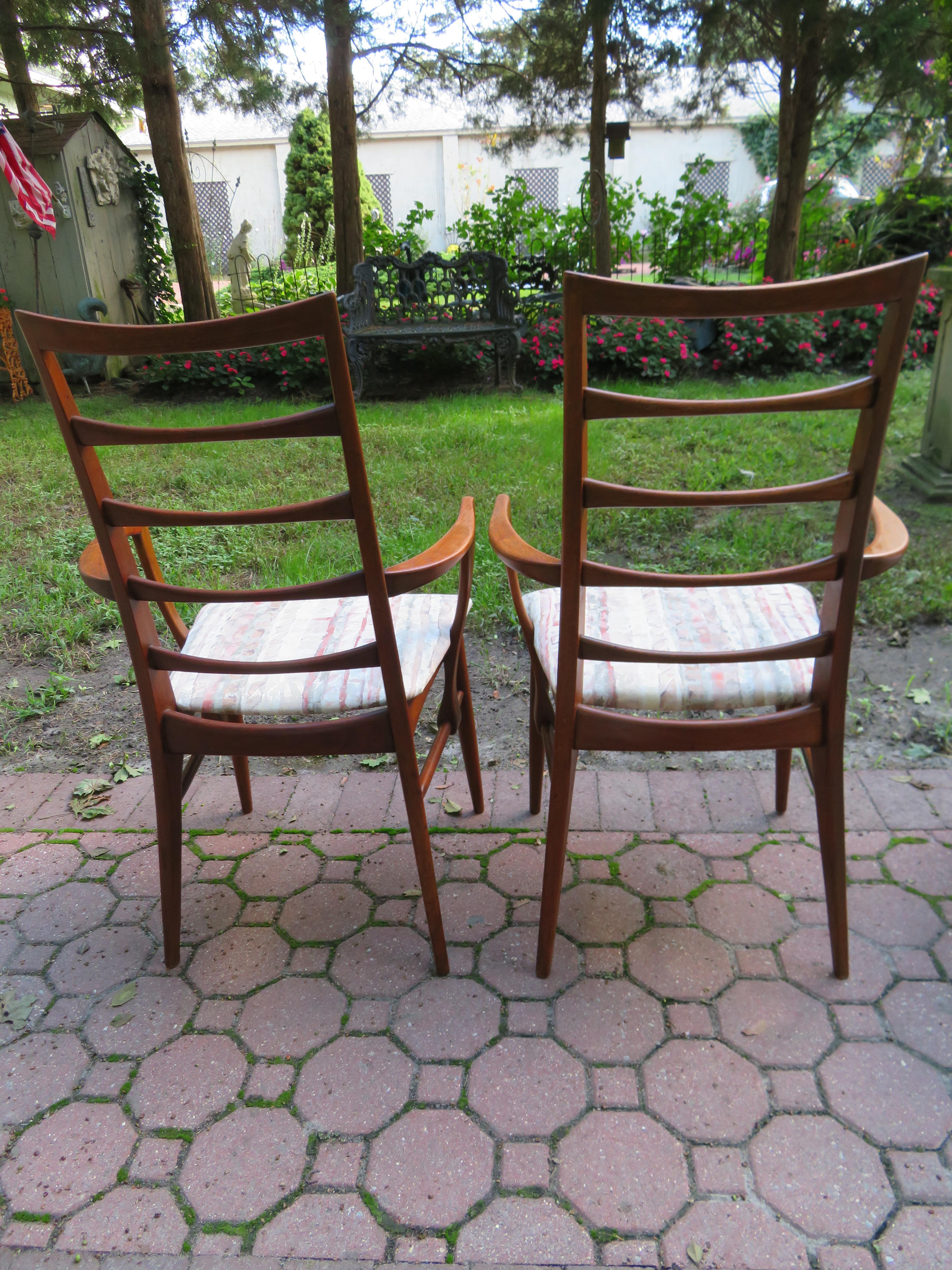 Upholstery Set of Six Koefoeds Hornslet Teak Dining Chairs Midcentury Danish For Sale
