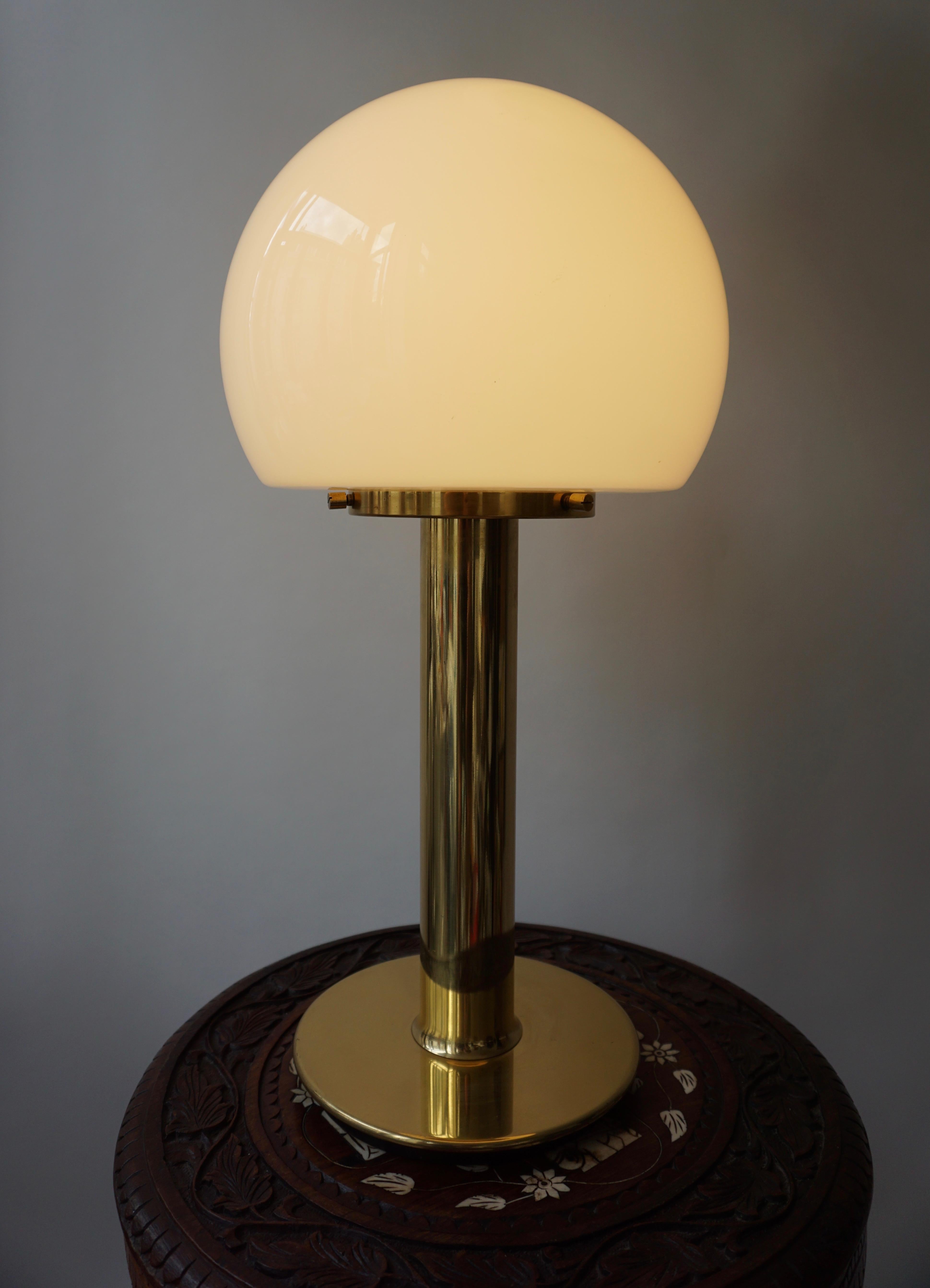 20th Century Table Lamp in Brass and Murano Glass