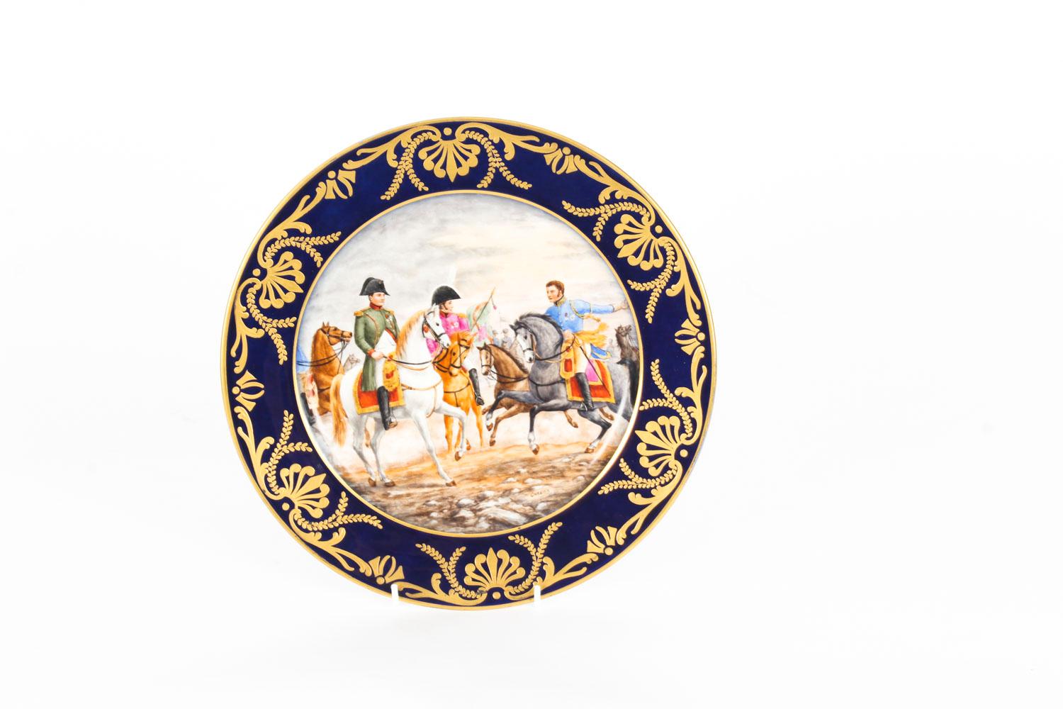 Pair of Porcelain Cabinet Plates of Napoleon Signed Edouard Garnier 19th Century 1
