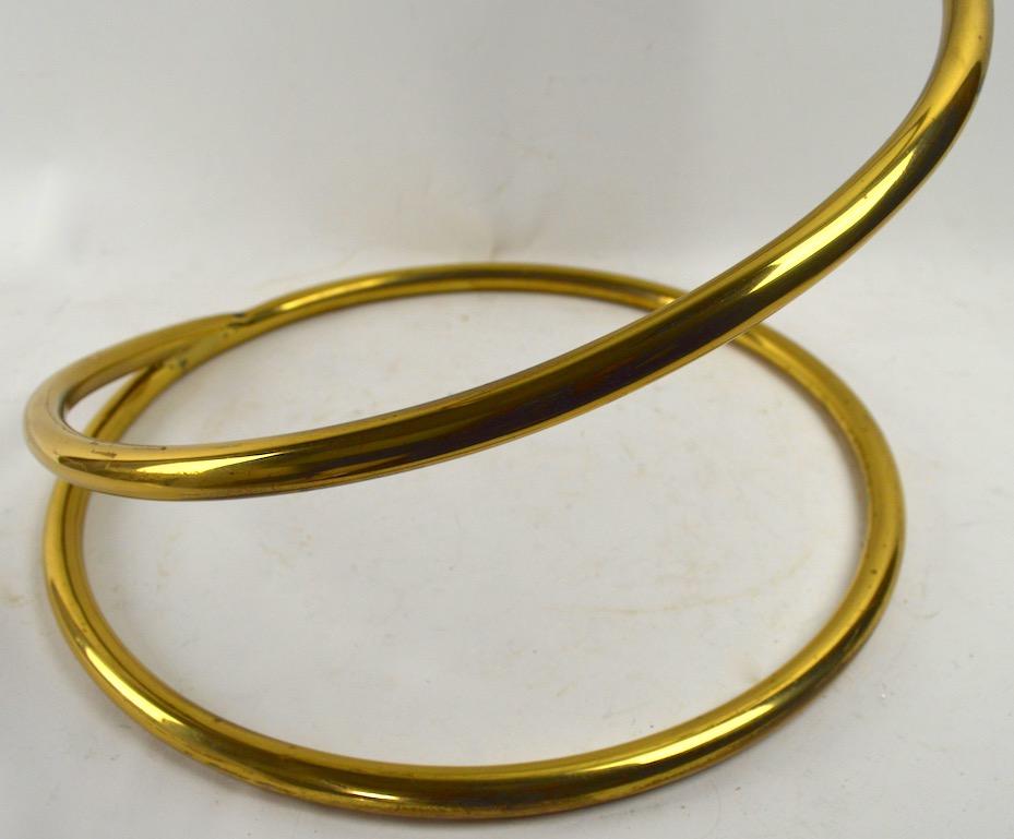 Brass Coil Spring Table Attributed to Pace In Good Condition In New York, NY